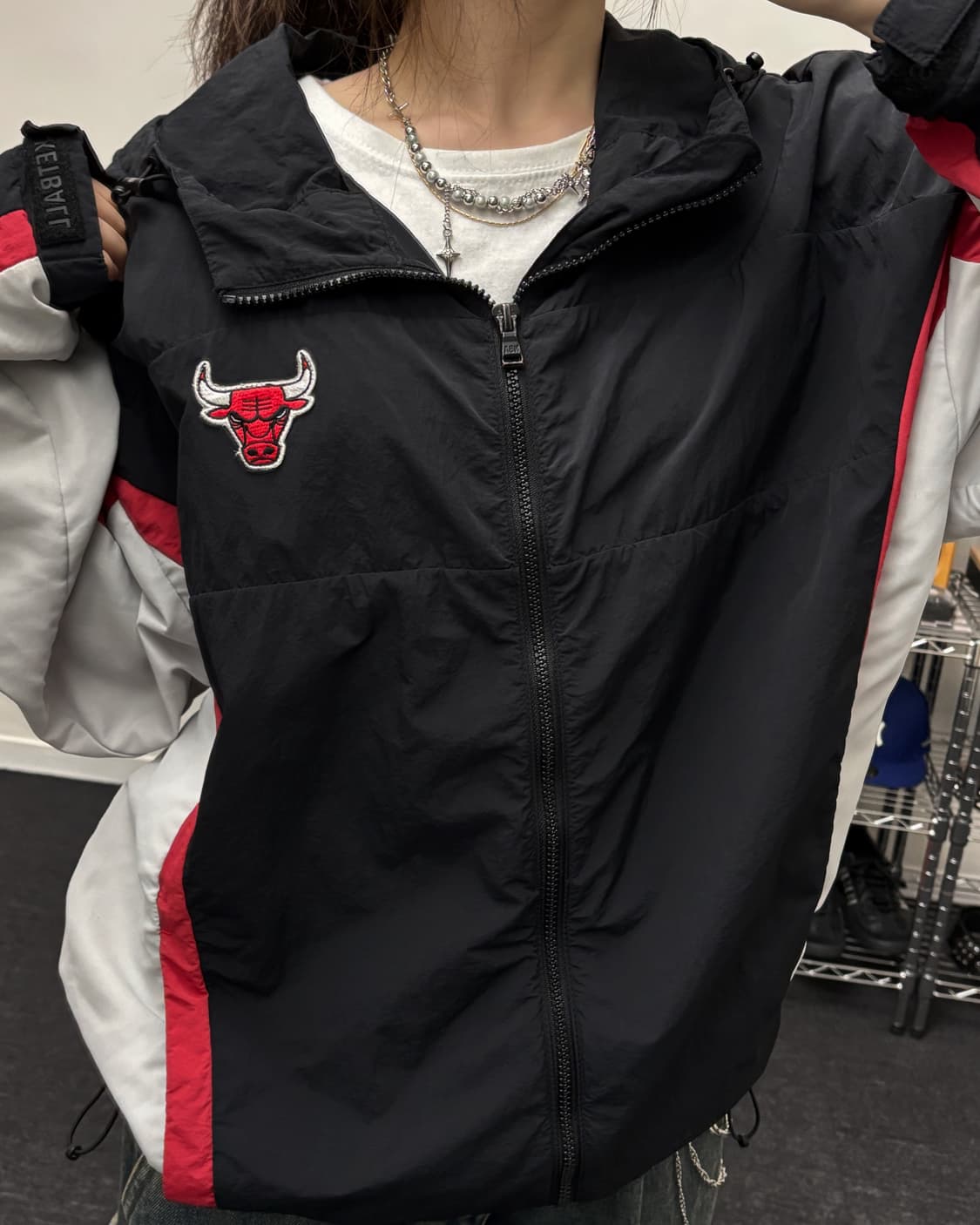 NBA 시카고 불스 나일론 바람막이 자켓 상품이미지1