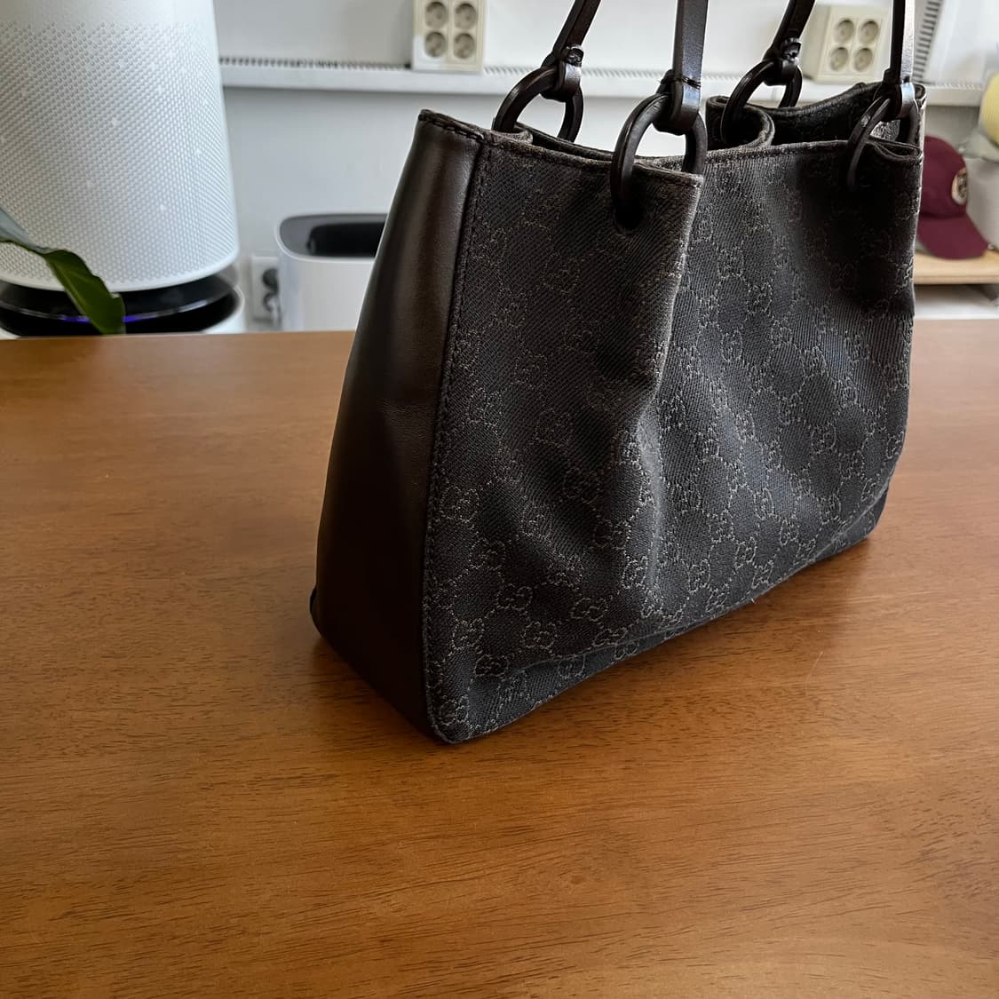 구찌 자카드 캔버스/레더 토트백 상품이미지4