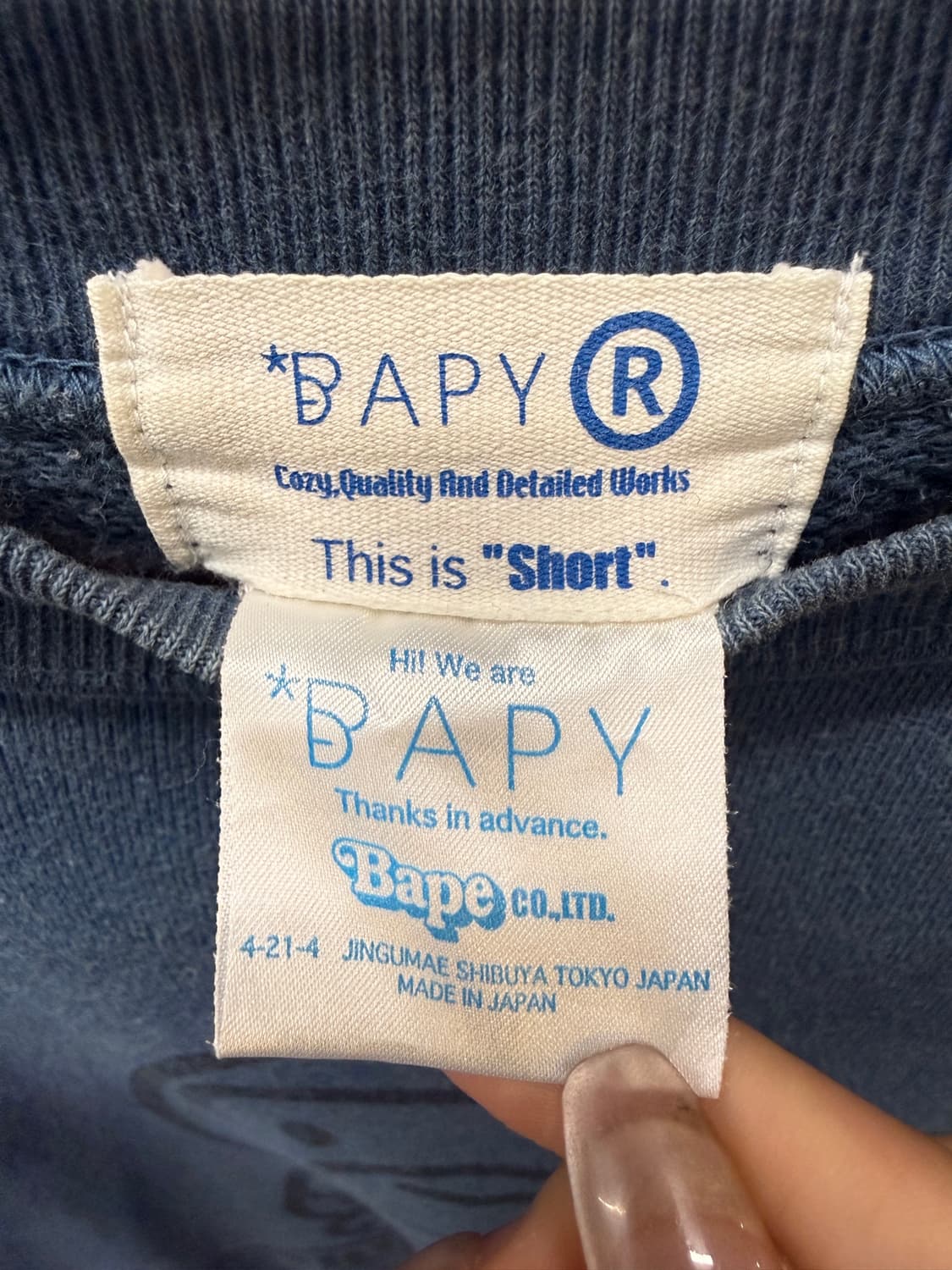 2000s Bape bapy 마일로 반팔 스웻셔츠 상품이미지4