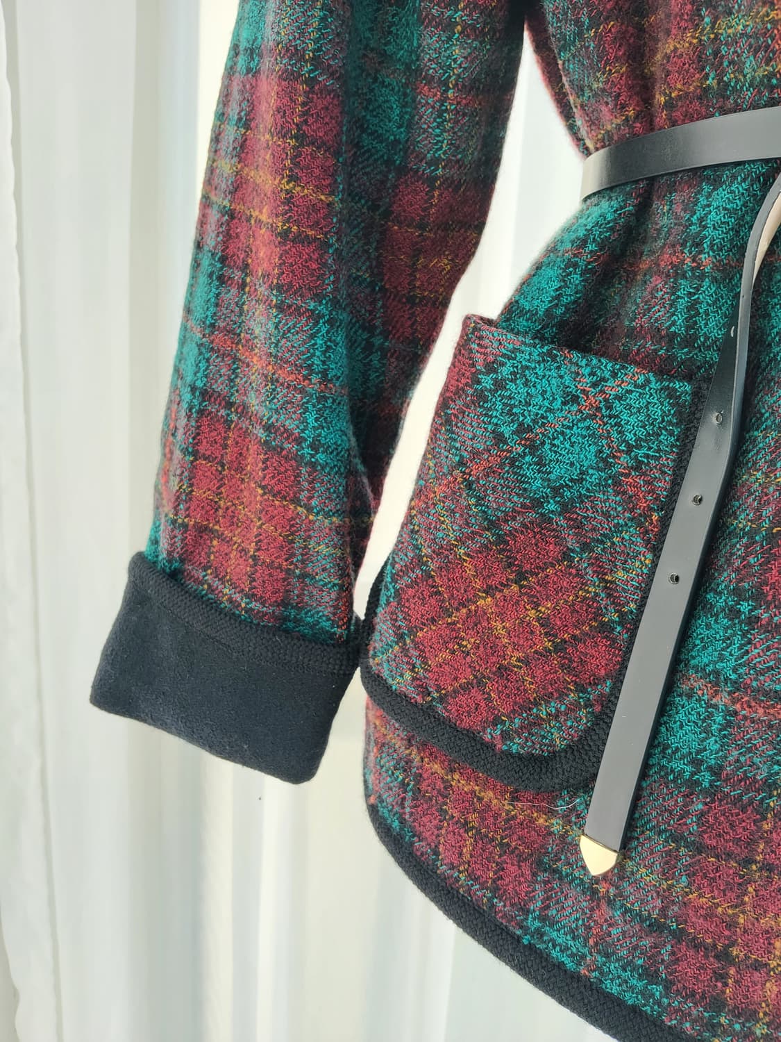 레트로 체크 자켓  상품이미지4