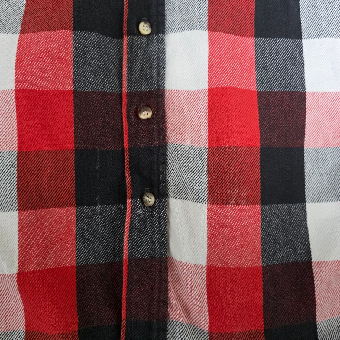 [XXL] 80s 파이브 브라더 빈티지 플란넬 체크 셔츠 레드/블랙 상품이미지2