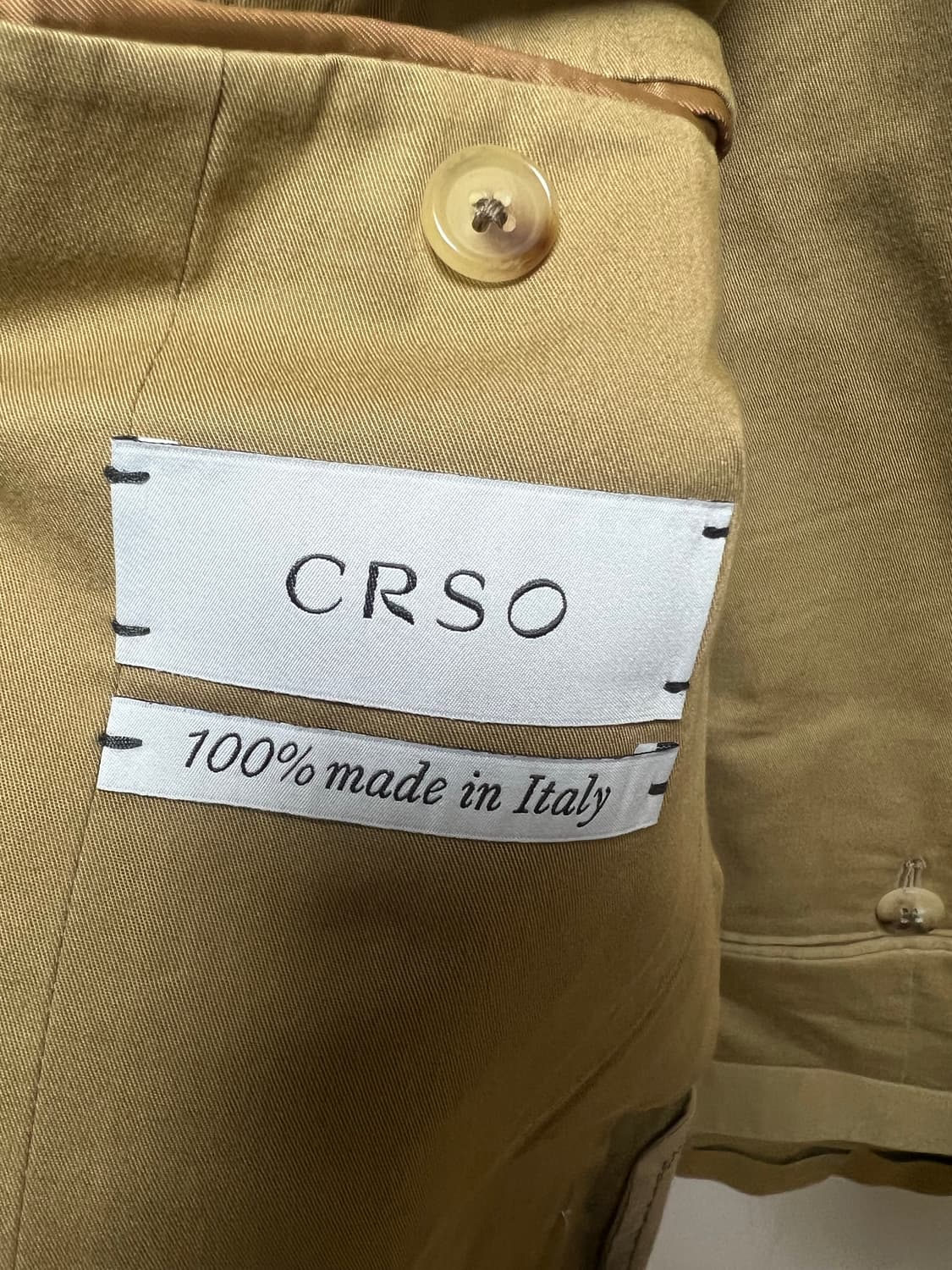 카루소 코튼 다크베이지 수트 셋업 정장 48사이즈 상품이미지3