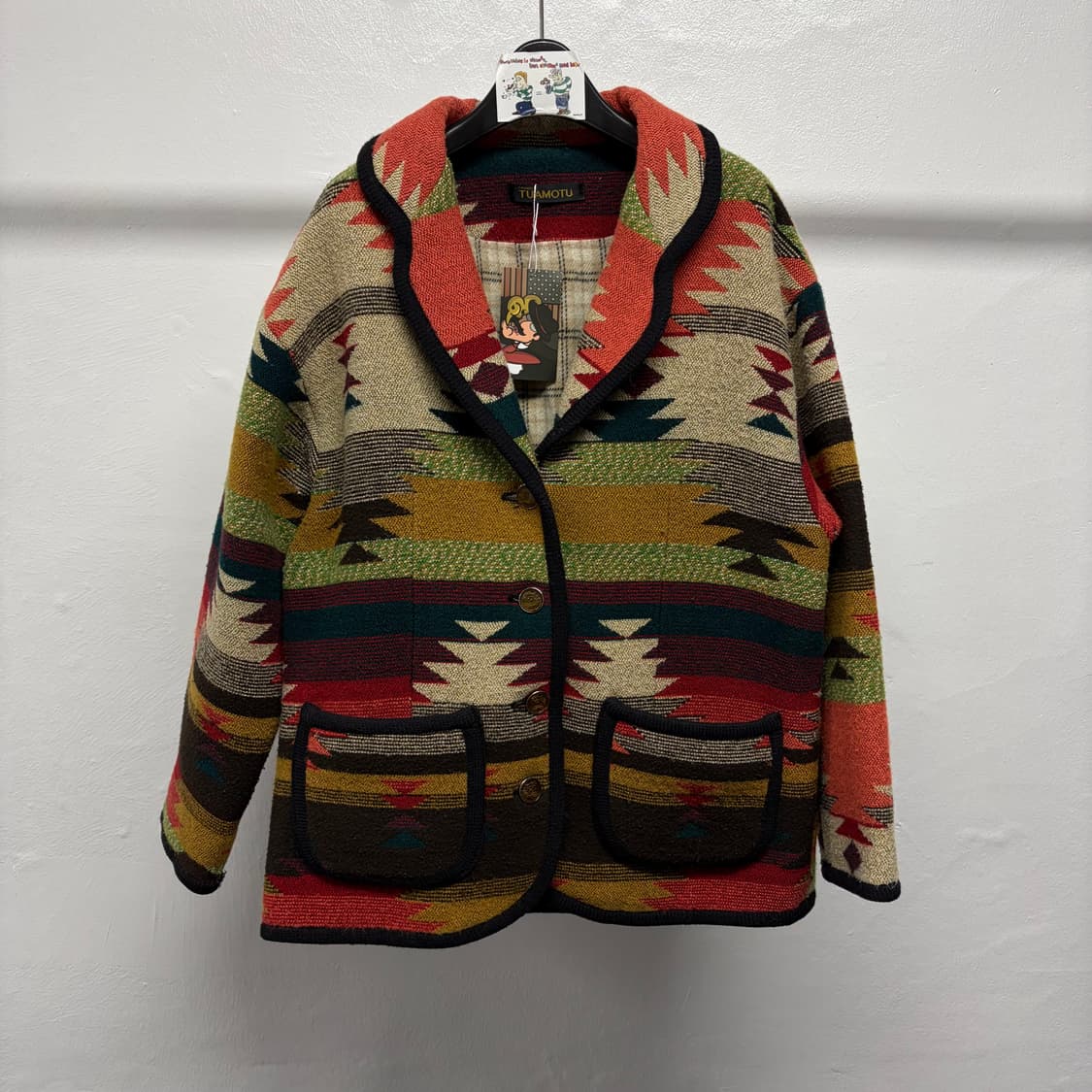 빈티지 치마요 패턴 자켓 상품이미지1