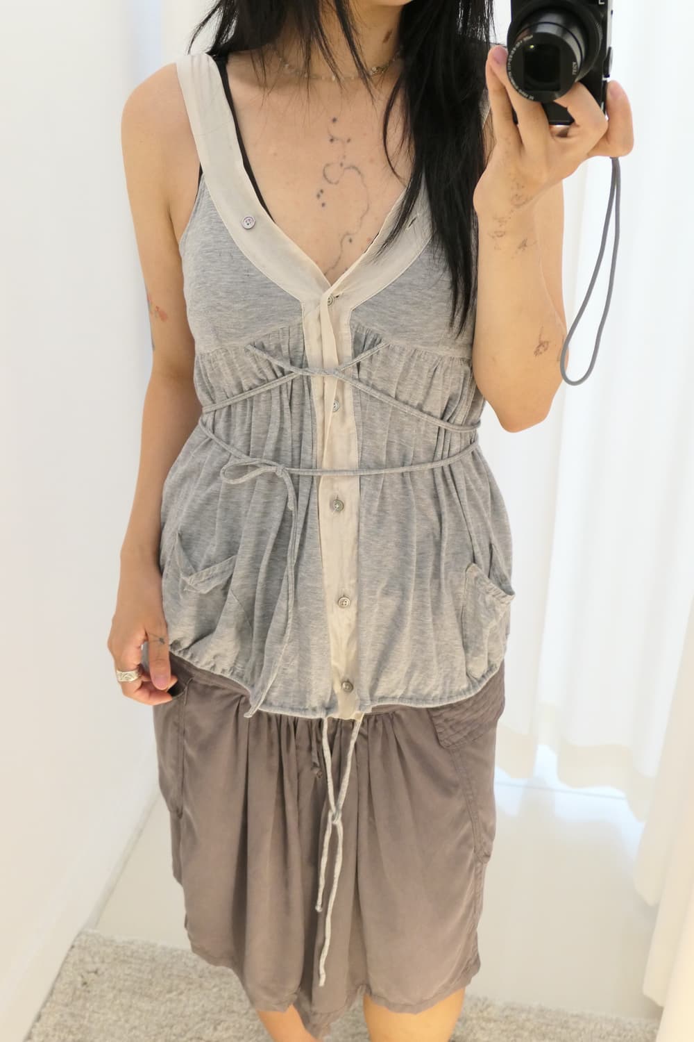 String button sleeveless 상품이미지2