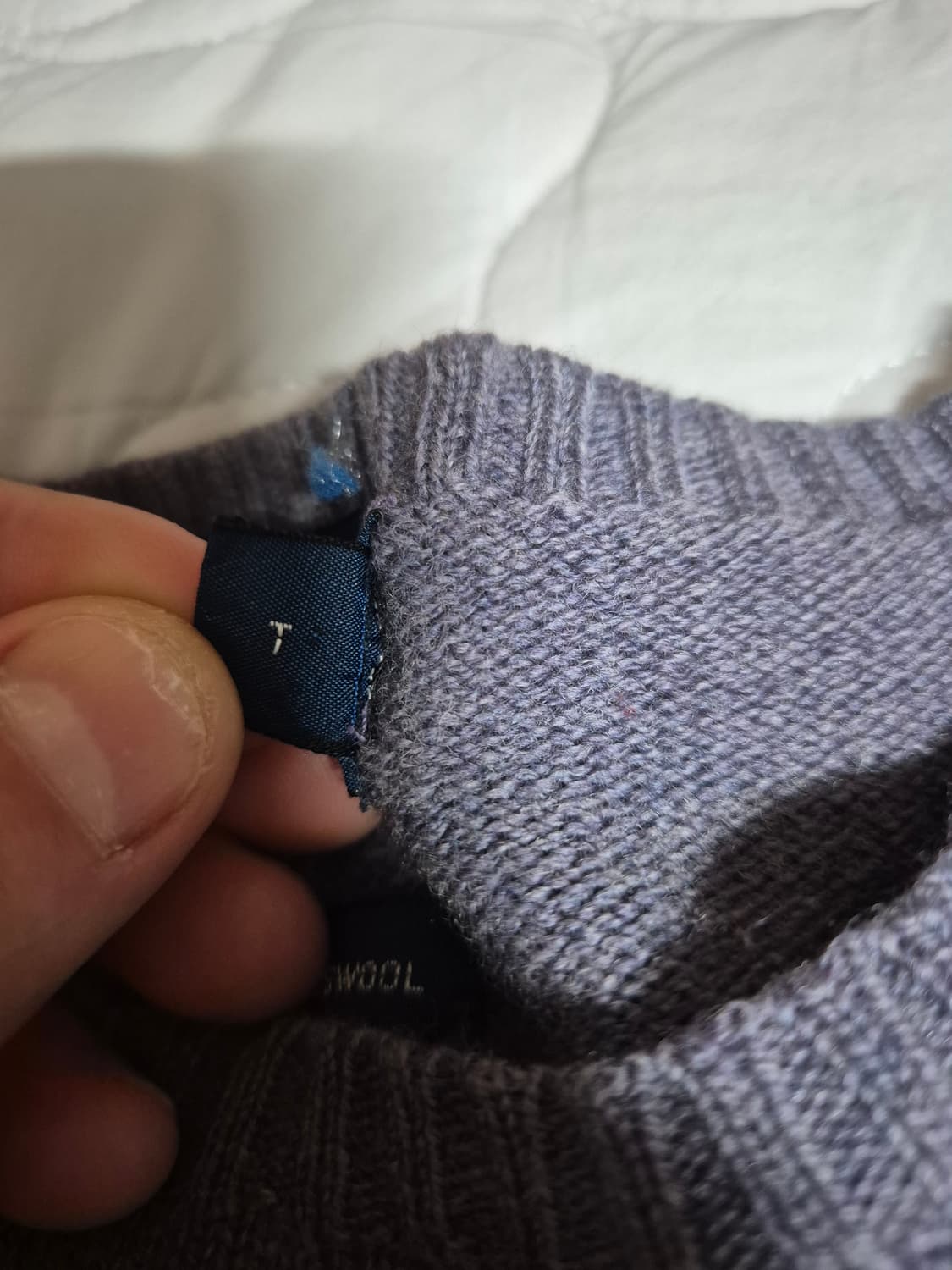 [110] 폴로 랄프로렌 보라색 퍼플 울100 니트 맨투맨 L 105 상품이미지3