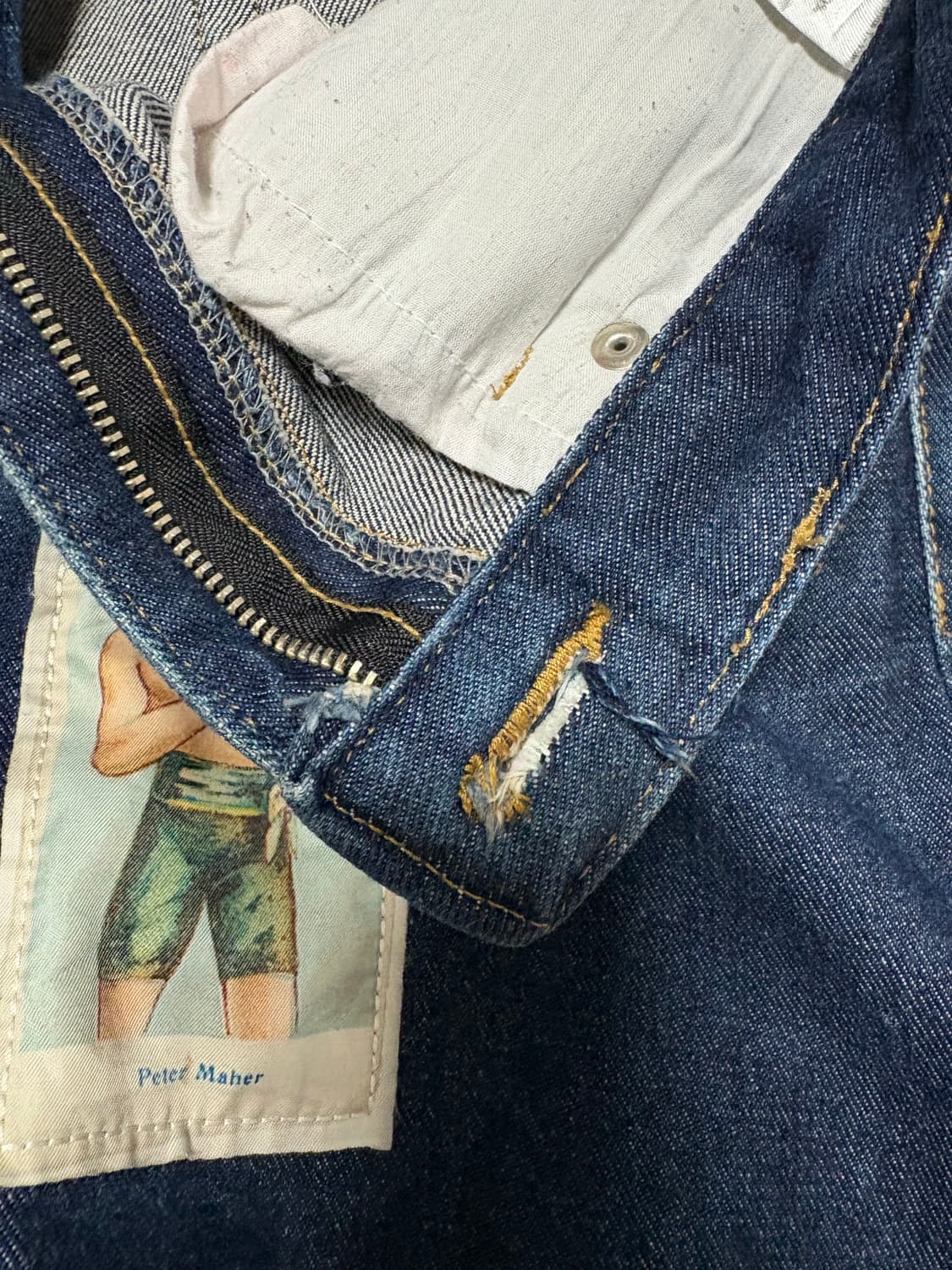 EASYBUSY Baseballcard Patchwork Jeans XL 상품이미지5