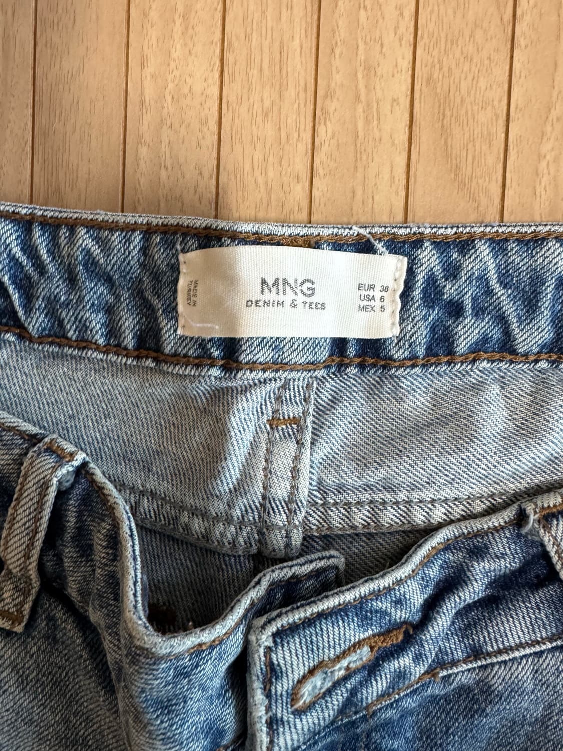 망고 여성 찢청 연청 상품이미지3