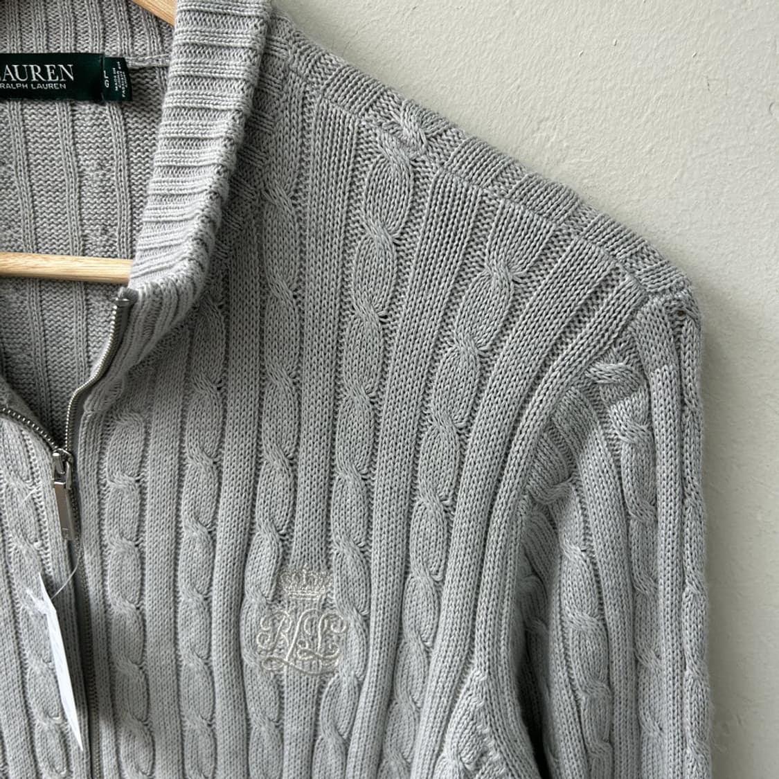 16371 - 로렌 랄프로렌 케이블 니트 집업 상품이미지4