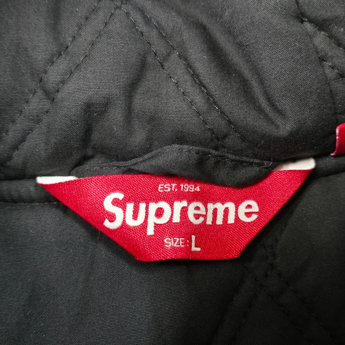 (L) 슈프림 리플렉티브 스트라이프 후드 워크 자켓 블랙 상품이미지3