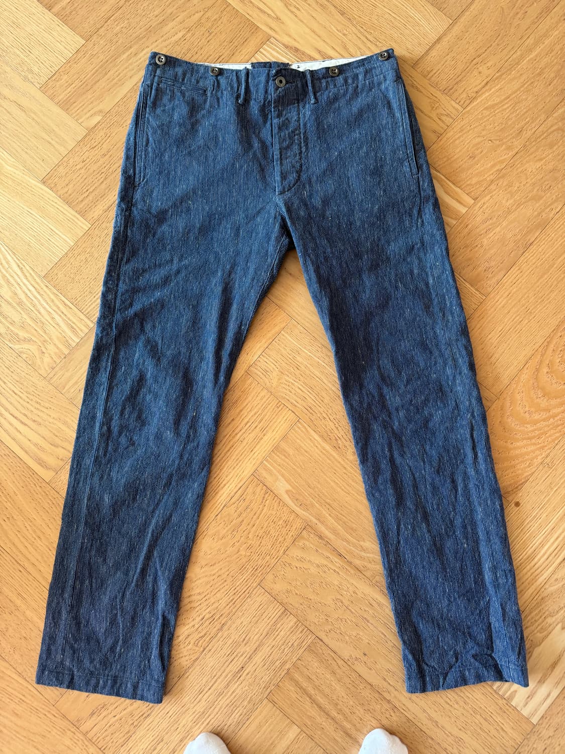 RRL 더블알엘 인디고 블루 와바시 오피서 팬츠 32 상품이미지1