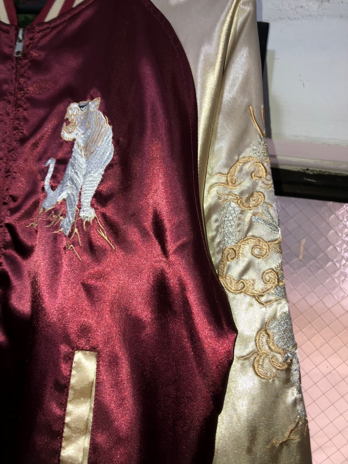 一心如鏡 龍虎相搏 Embroidery Sukajan - L﻿ 상품이미지4