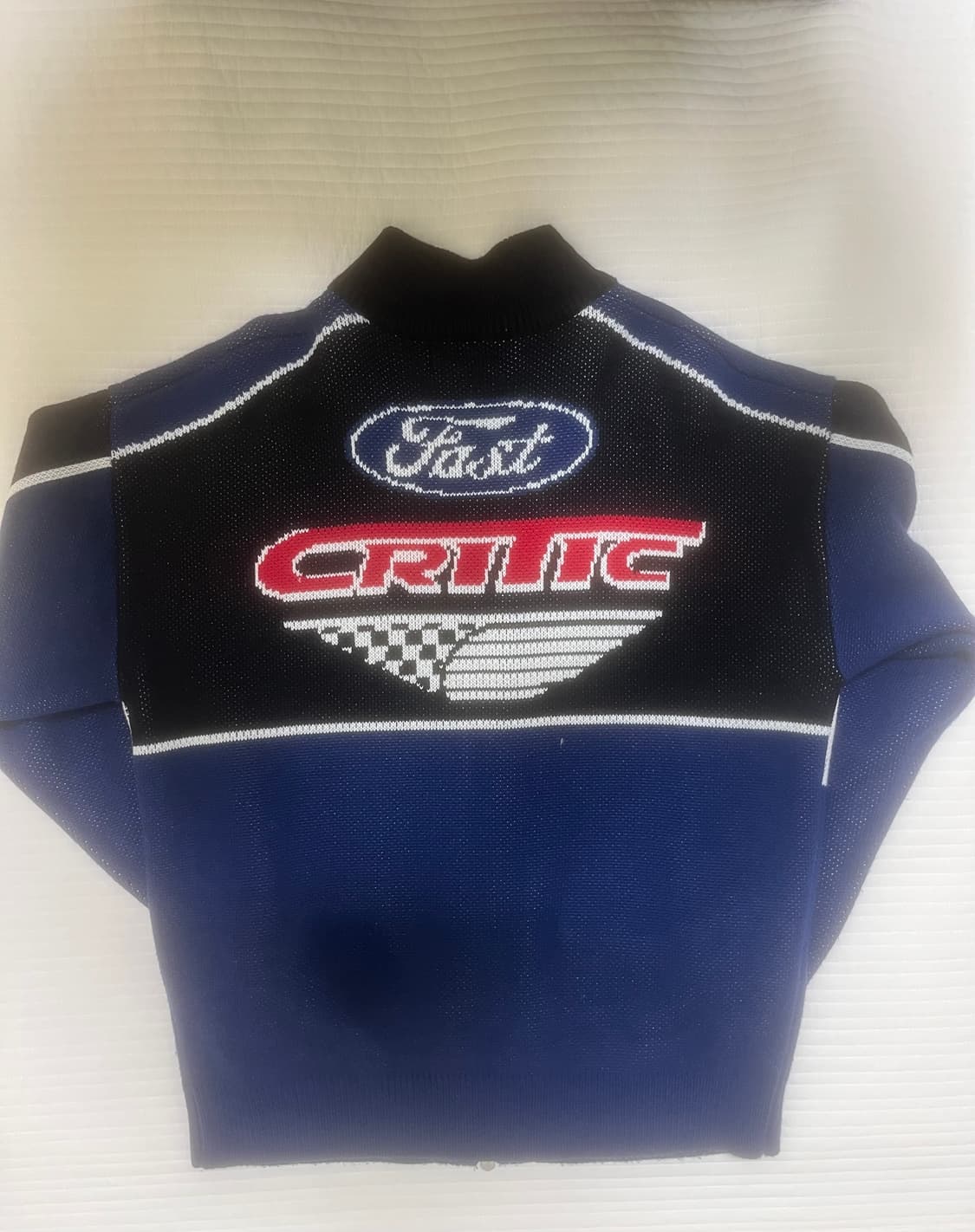 크리틱 레이싱 니트 집업 상품이미지2