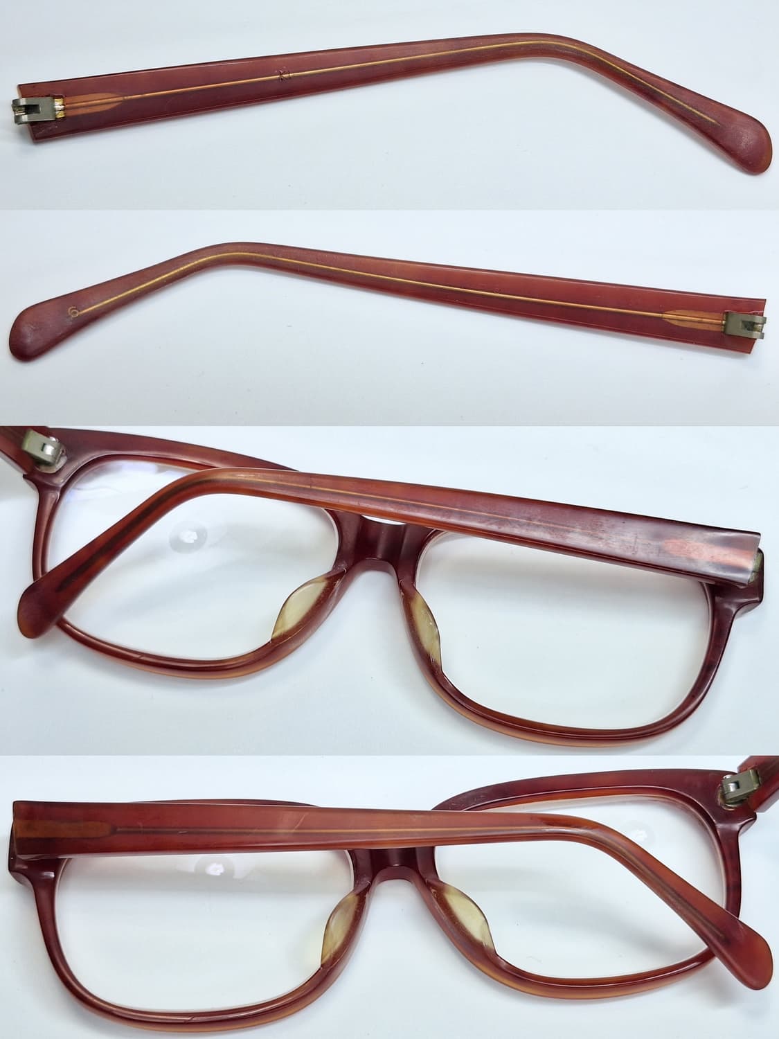 80s 일본 빈티지 KI-500 넘버6 공방 장인 수제 뿔테 안경테 상품이미지9