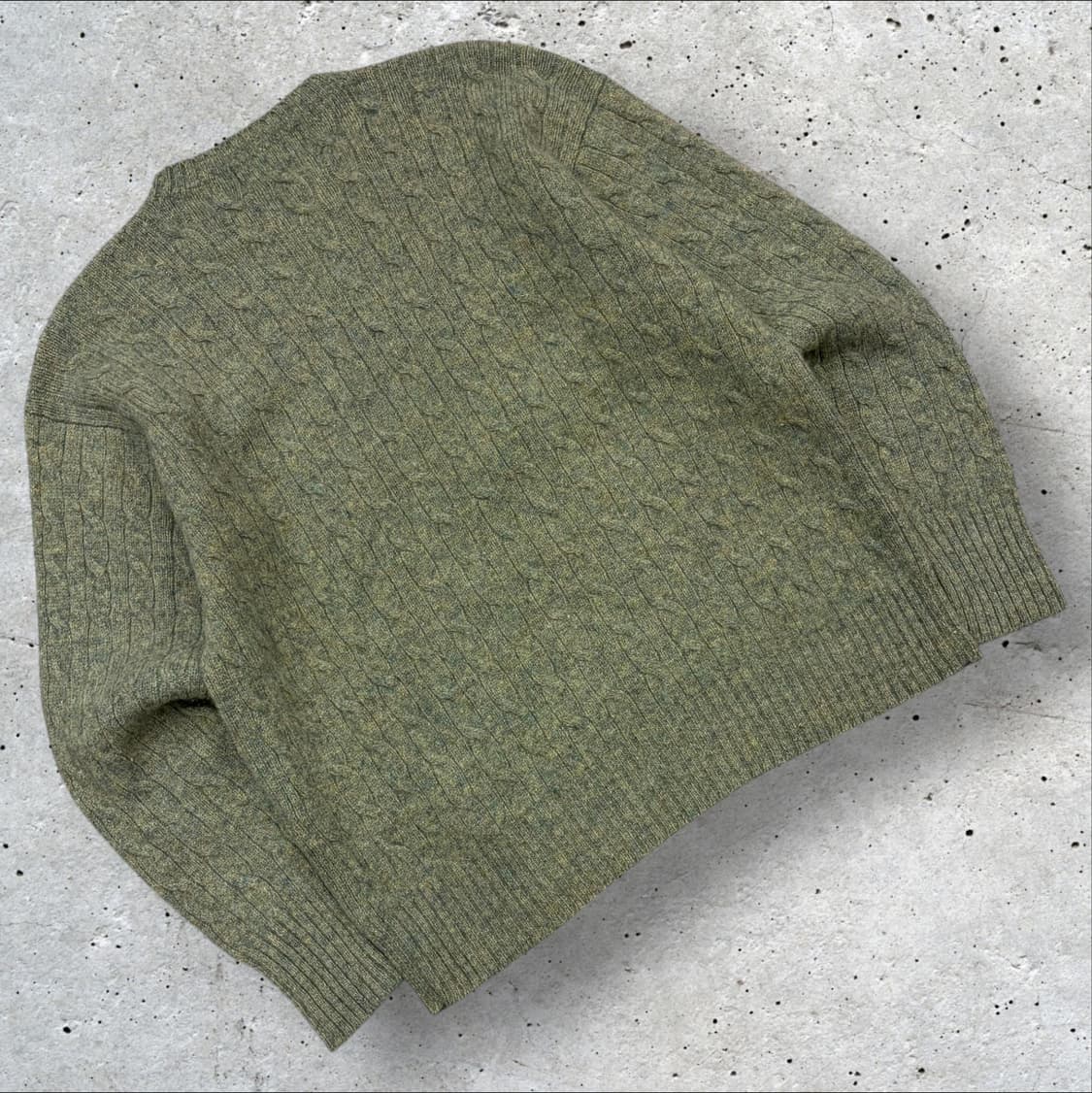 [100] 90s 폴로랄프로렌 일경물산 꽈배기 니트 그린 C26 상품이미지2