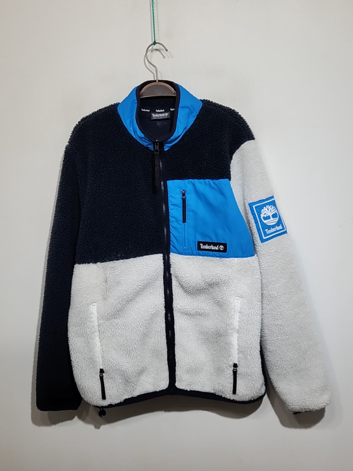 (XL) 팀버랜드 플리스 점퍼 배색 뽀글이 후리스 자켓 아웃도어  상품이미지1