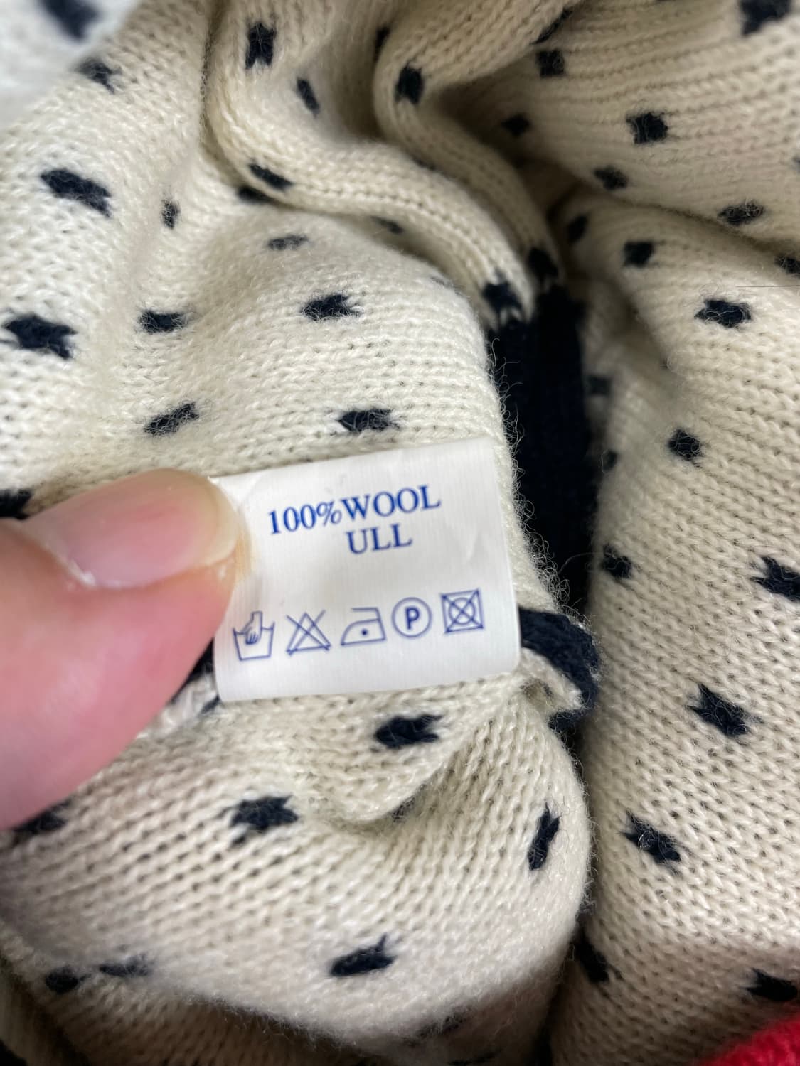 택포) Made Norway 빈티지 노르딕 패턴 울 니트 숏 비니 모자 상품이미지4