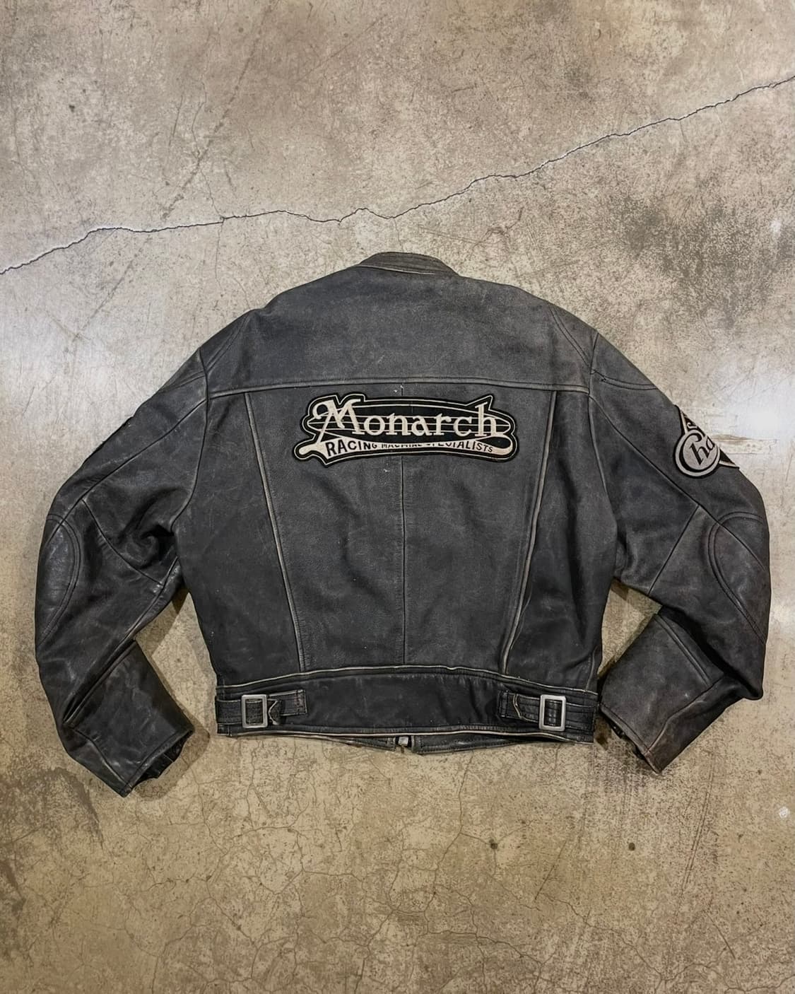 Dog fight 패치 소가죽 레더 재킷 (B5207) 상품이미지6