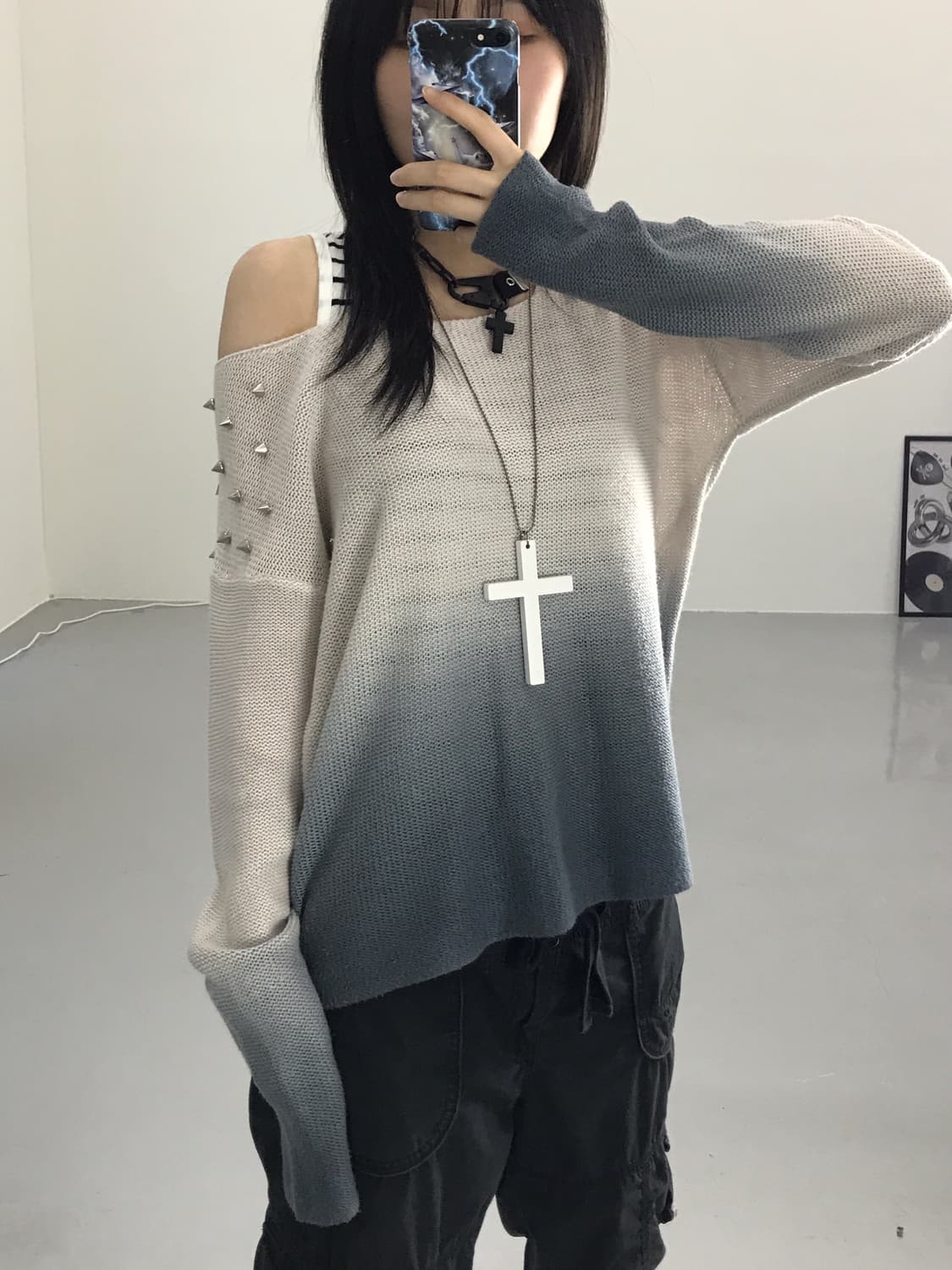 VINTAGE Studs Acrylic Sweaters 상품이미지3
