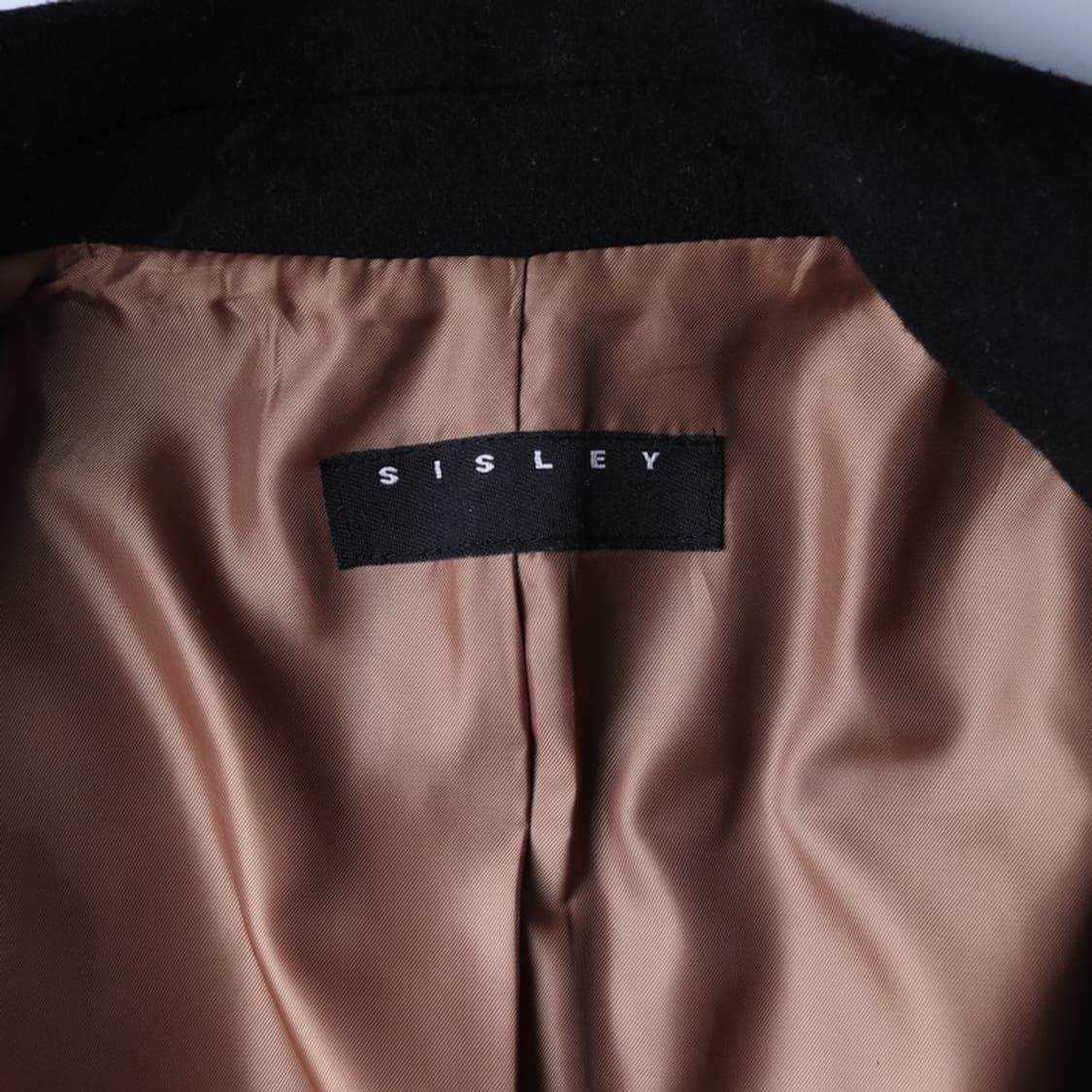 시슬리 모 100프로 더블 브레스트 블랙 하프 코트 상품이미지7