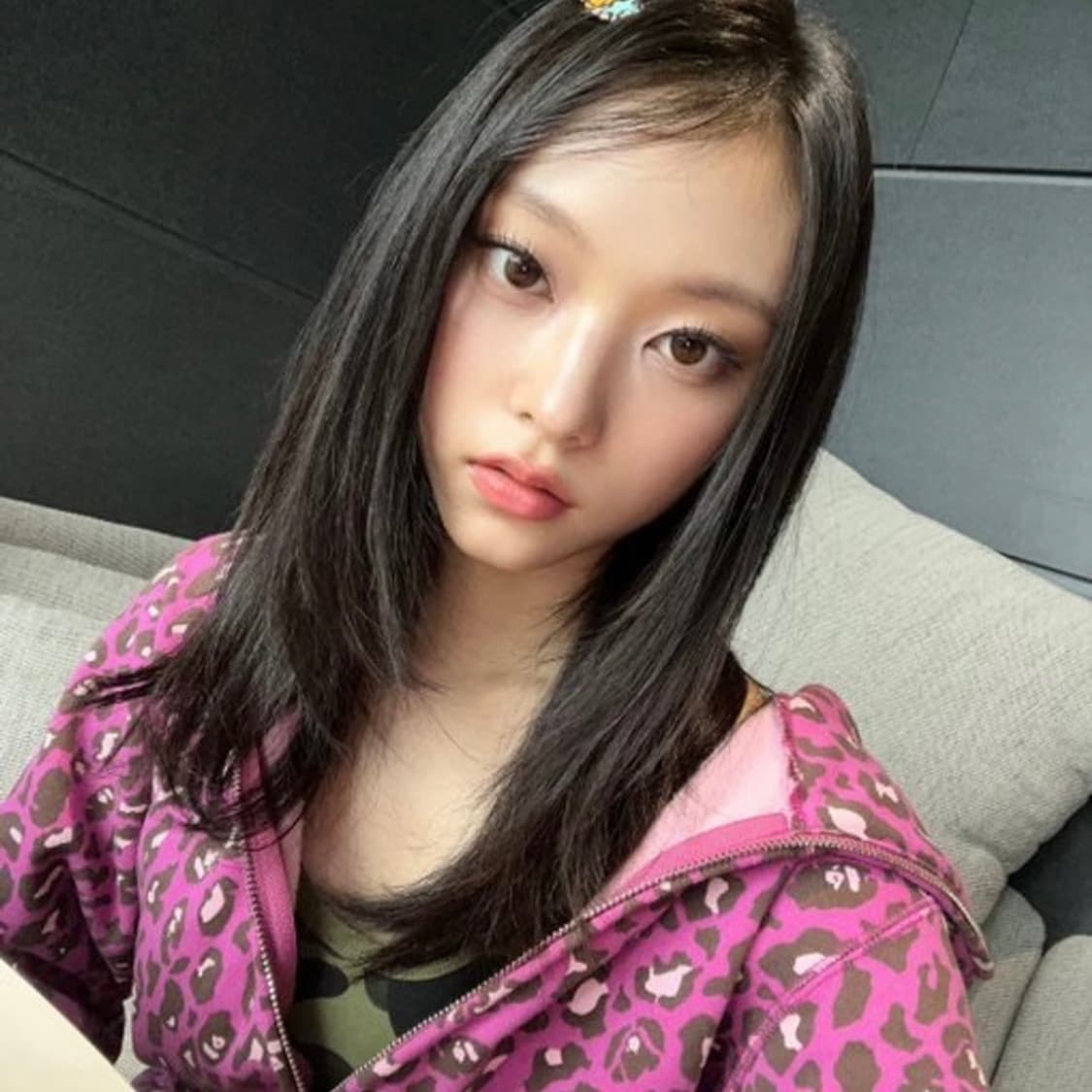 베이프 핑크 레오파드 후드집업 상품이미지1