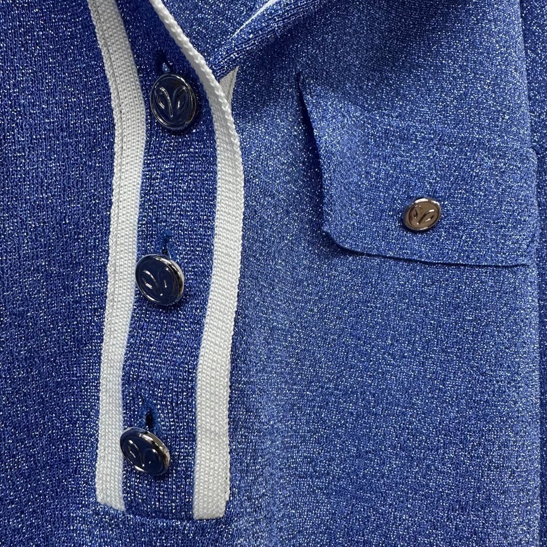 럭키슈에뜨 세일러카라 펄 니트 블루 (가슴단면52cm) J36 상품이미지4