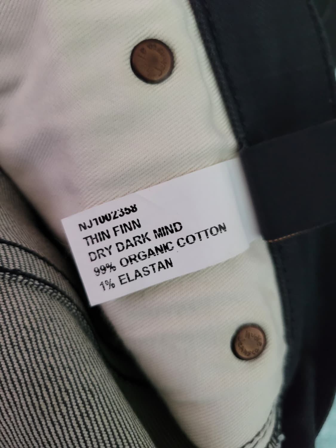 누디진 nudie jean 씬핀 드라이다크마인드 블랙코팅진 30사이즈 상품이미지4