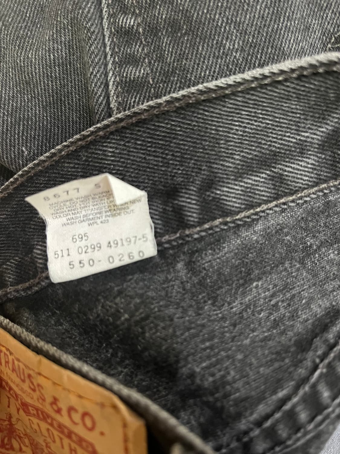 리바이스 made in usa 90s 550 흑청 상품이미지7