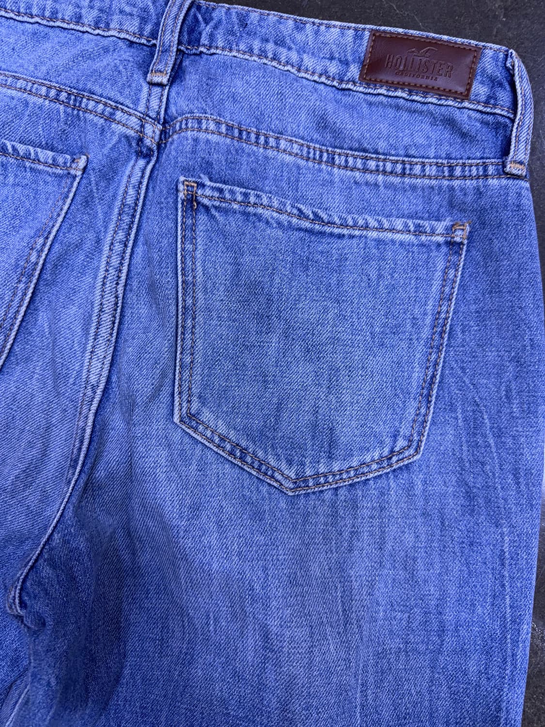 홀리스터 하이라이즈 큐롯 중청 워싱 데님팬츠 27 상품이미지7