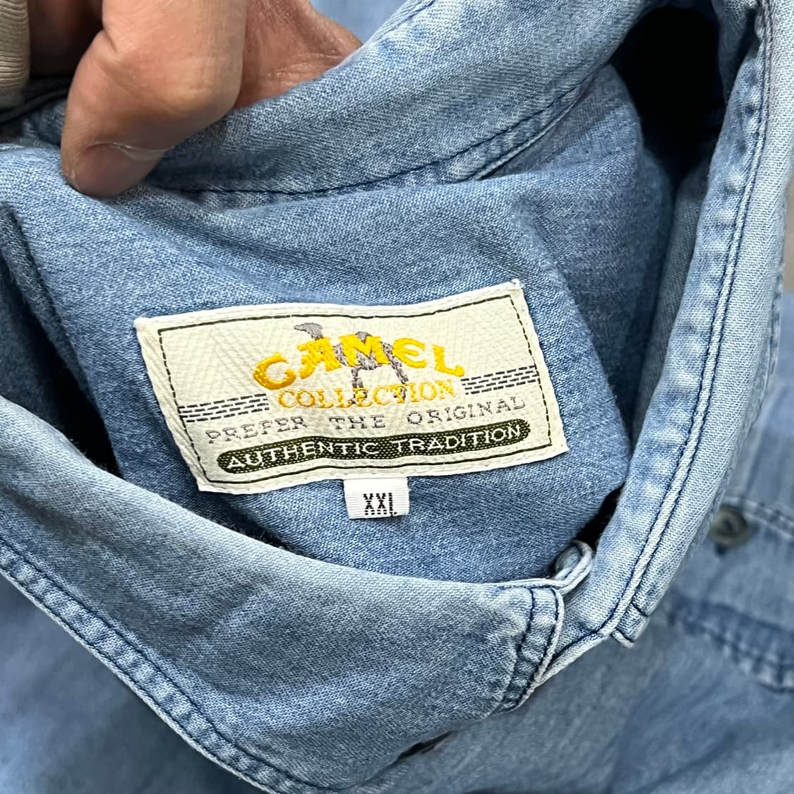  카멜 워크 데님 셔츠 y16065 상품이미지7