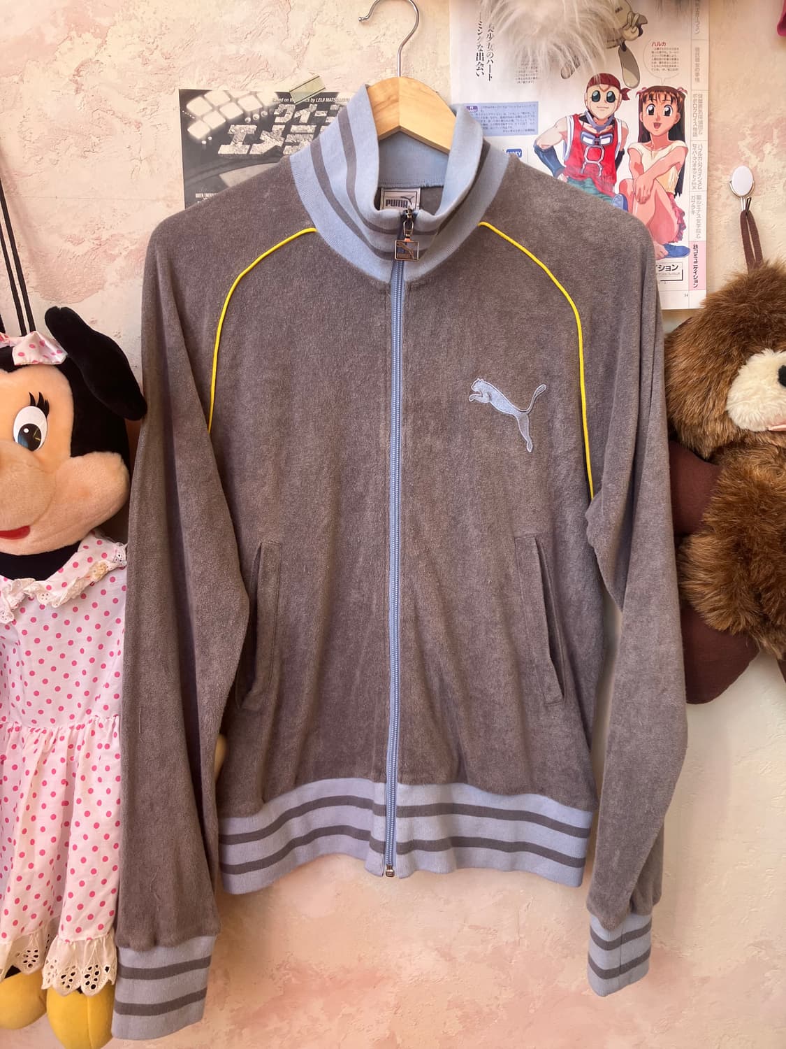 블루 그레이 퓨마 테리 집업 상품이미지2