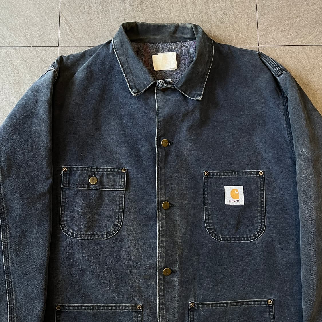 90년대 생산 칼하트 정품 네이비 덕 초어 자켓 상품이미지9