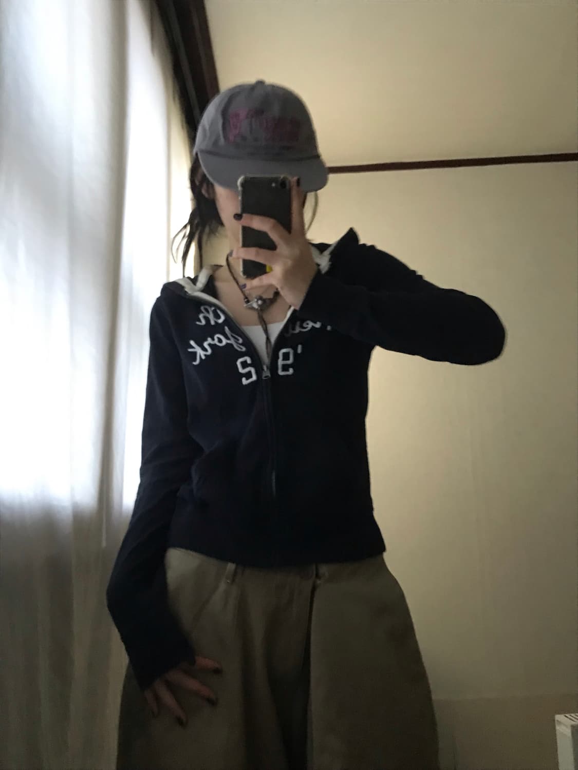 아베크롬비 네이비 딱붙핏 후드집업 상품이미지6