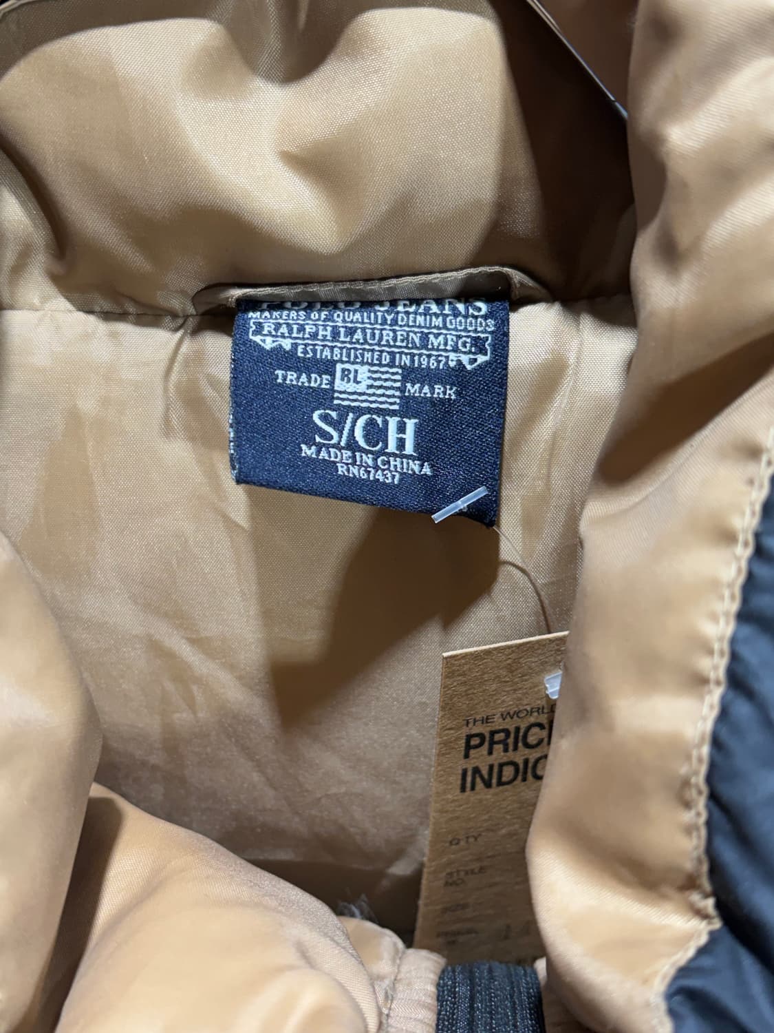 S 폴로랄프로렌 Jeans company 레더패치 블랙 패딩 상품이미지5