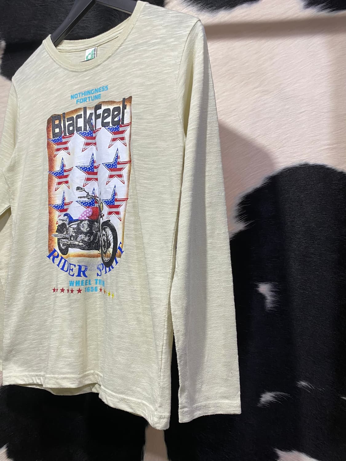 Japanese vtg Black feet 바이크 프린팅 롱슬리브 상품이미지3