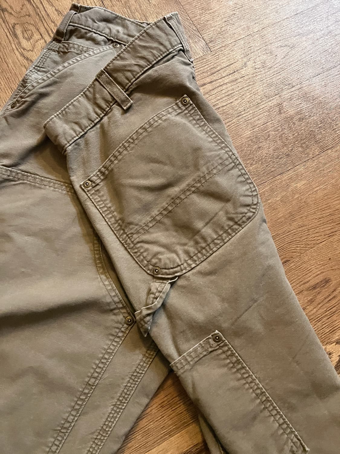 [34]칼하트 USA 덩가리핏 라이트브라운 더블니 워크 팬츠 상품이미지8