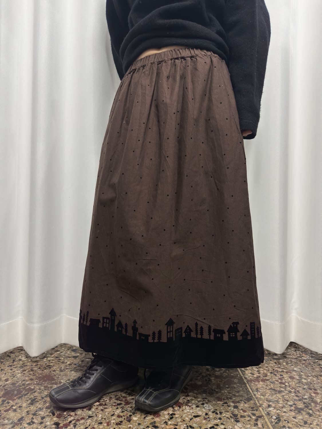 samansa mos2 dot design long skirt 상품이미지2