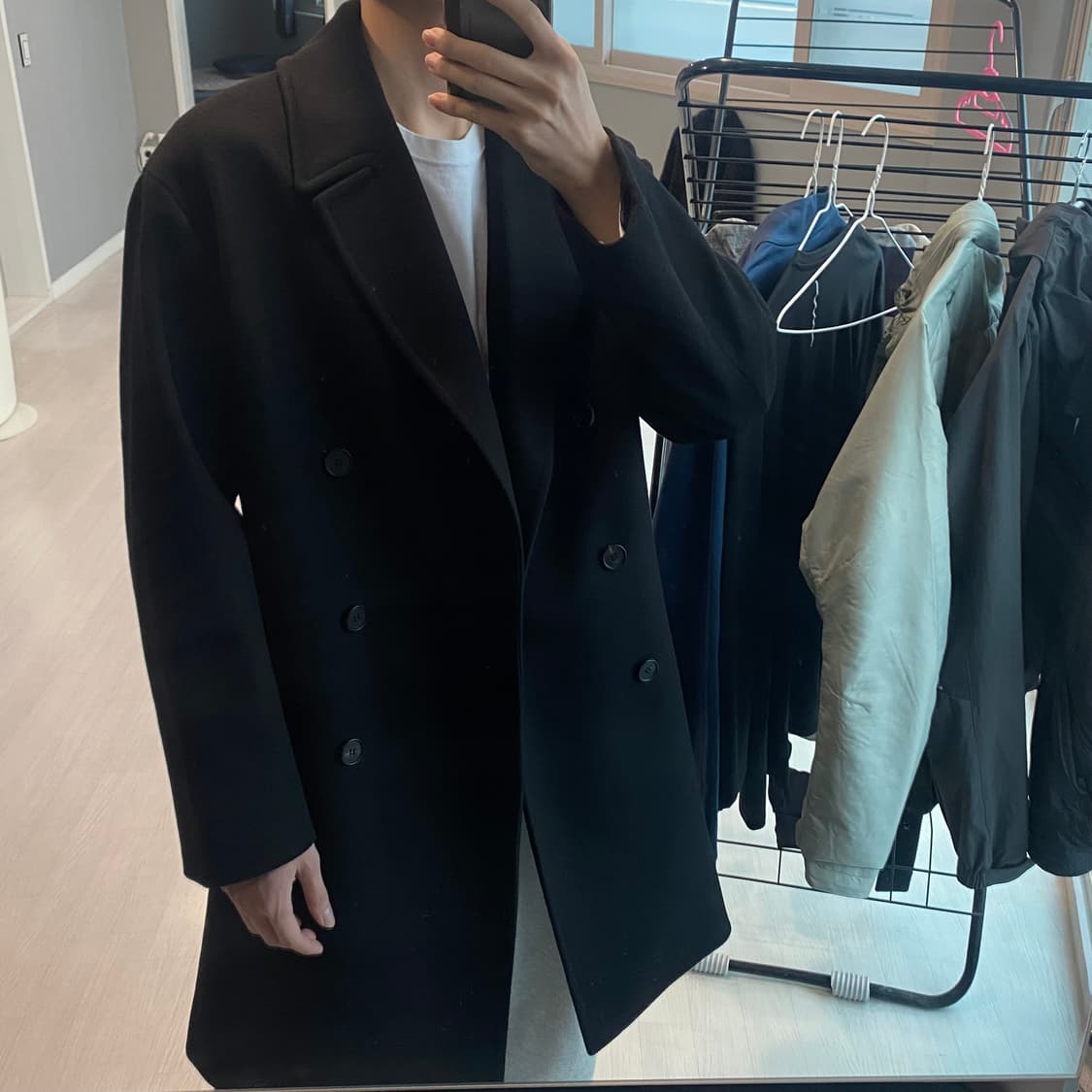 인사일런스 울 캐시미어 더블 코트 M 상품이미지2