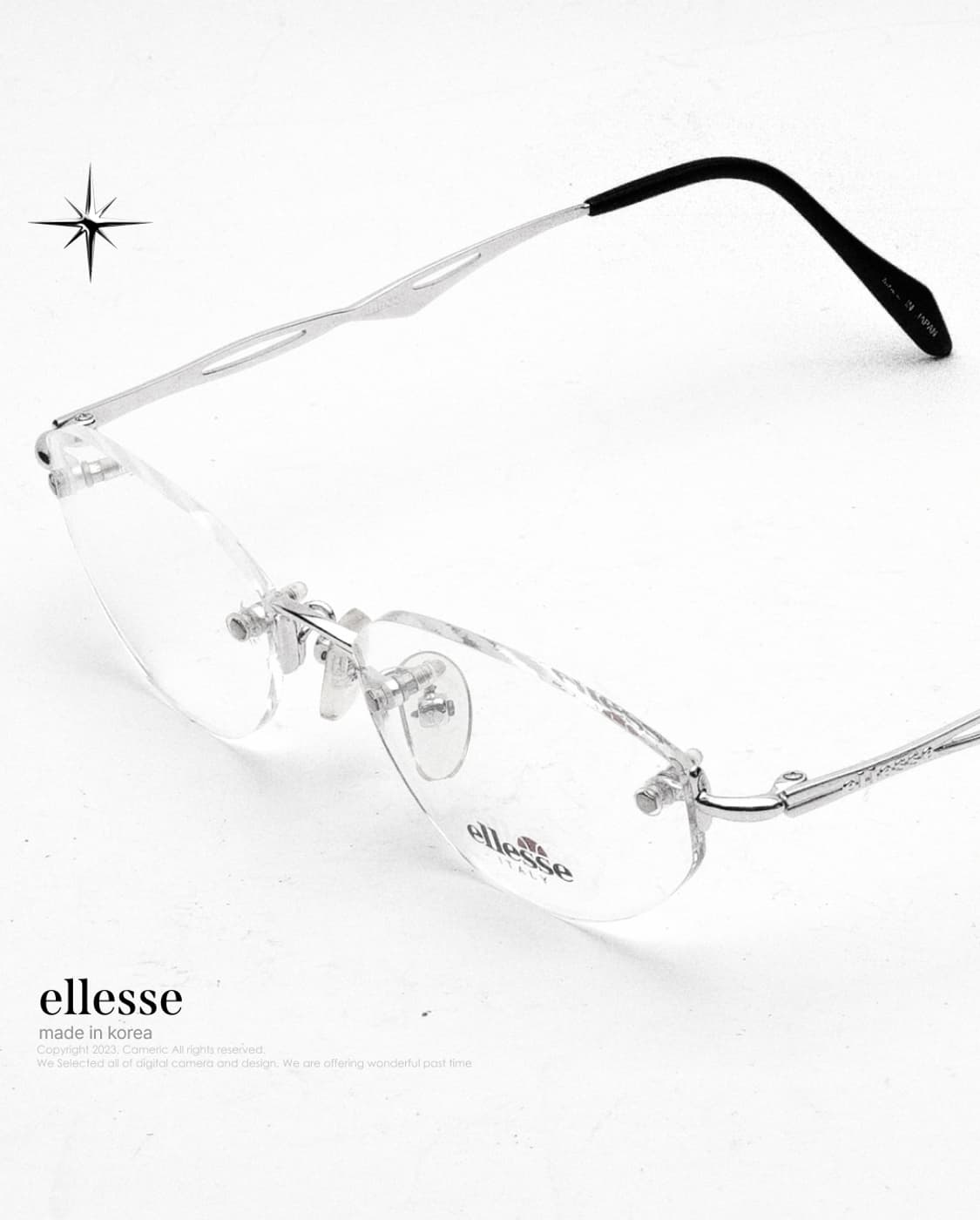 (Made in Japan)🔗Ellesse 무테 실버 빈티지 안경🖤 상품이미지1