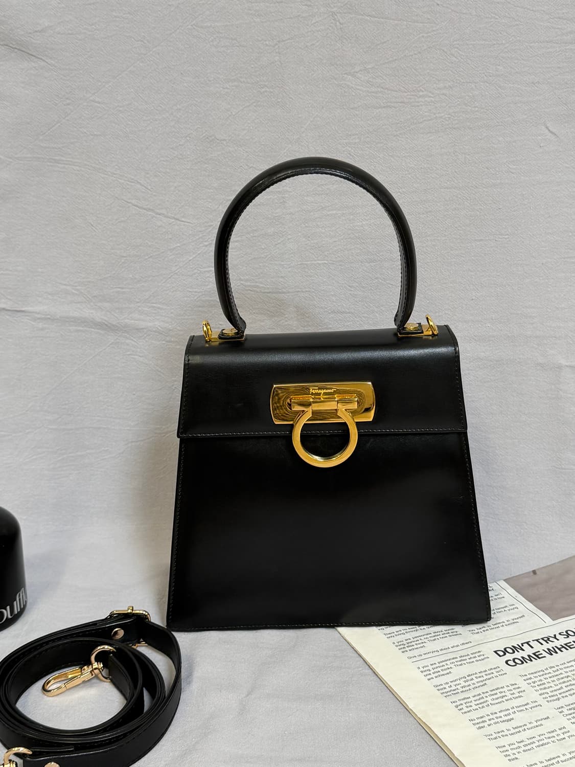 페라가모 켈리백 금장 간치니 토트백 탑핸들 크로스백 차정원백 김 상품이미지5
