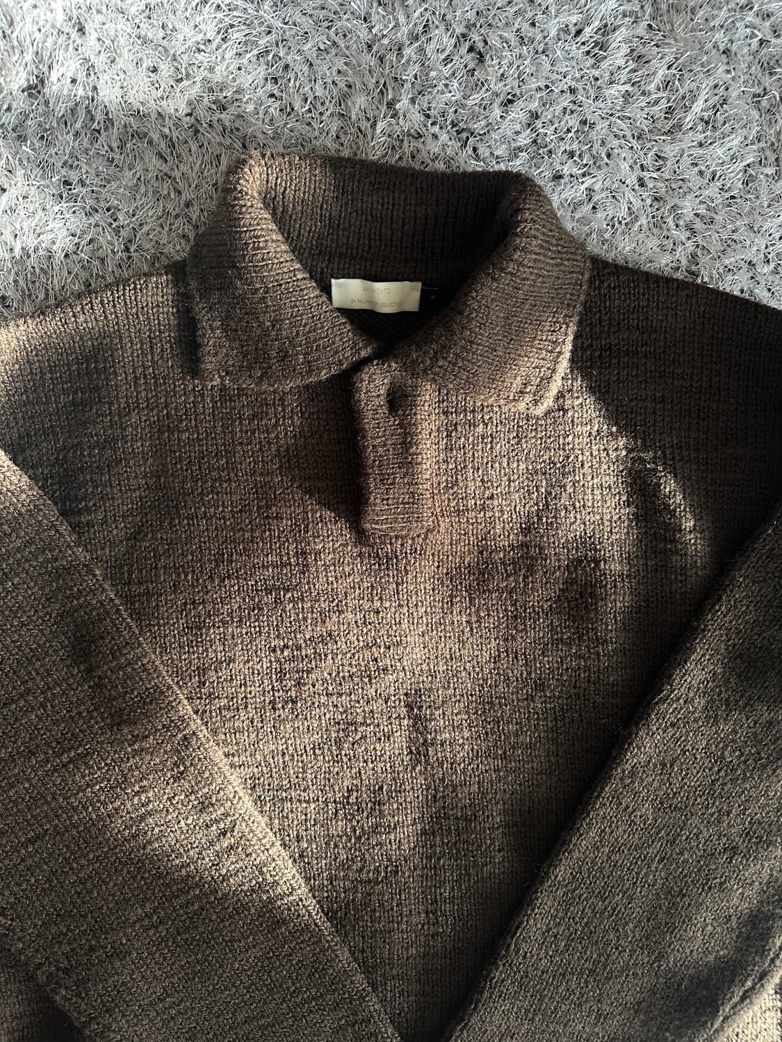 아모멘토 원버튼 니트 브라운(M) 상품이미지2