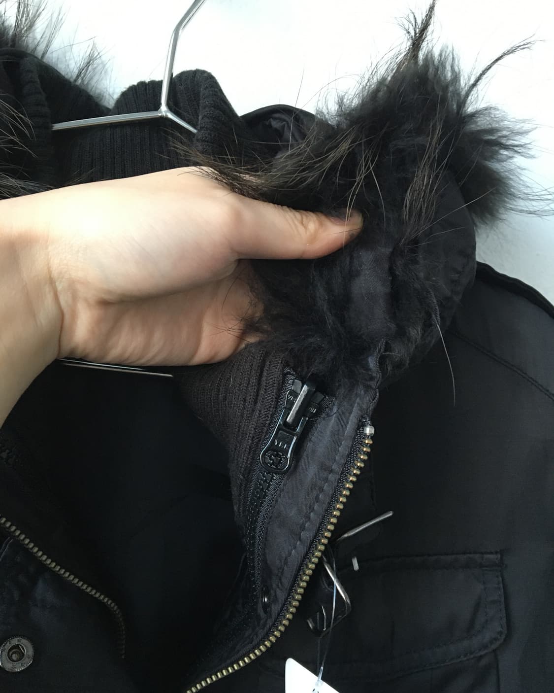 Fur hood belted filed jacket 상품이미지4