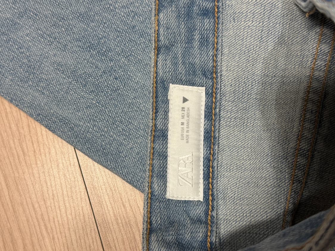 자라 디스트로이드 데님 스커트 m size 상품이미지2