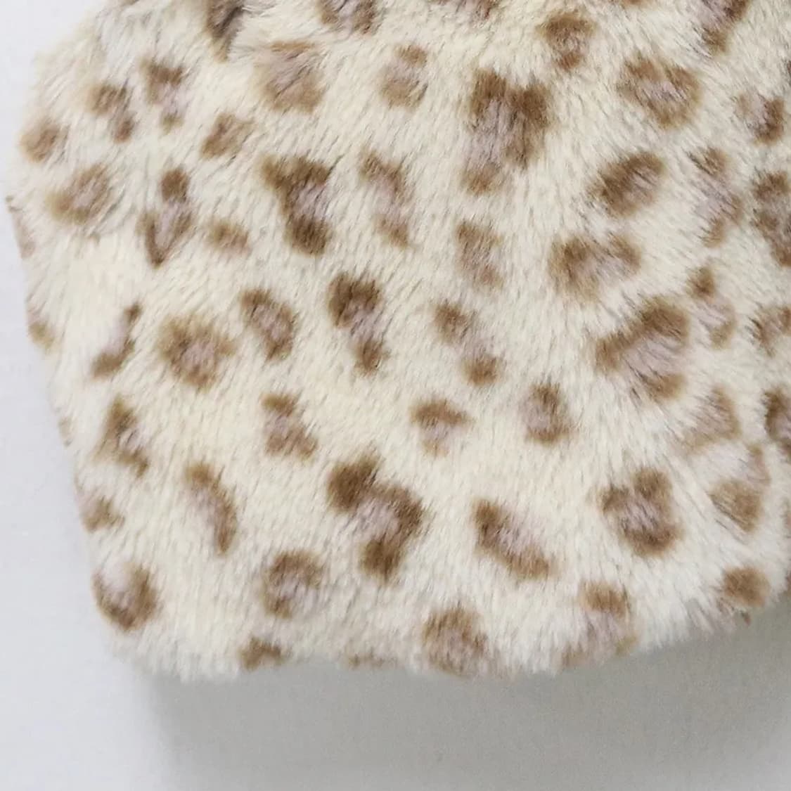 GU  페이크 퍼 호피 퍼 슬리브리스 63381 상품이미지4