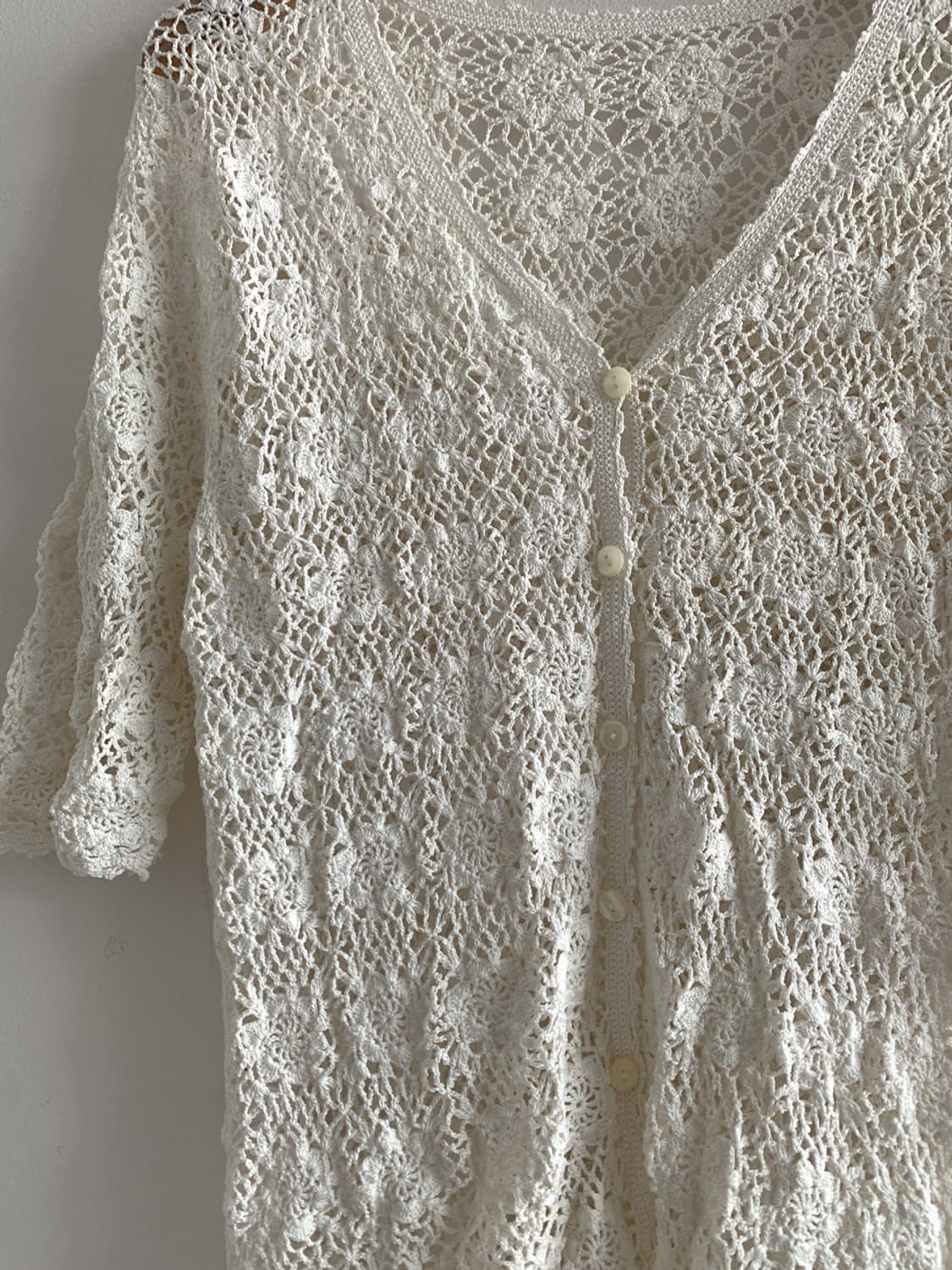 Flower Embroidery Knit Cardigan 상품이미지5