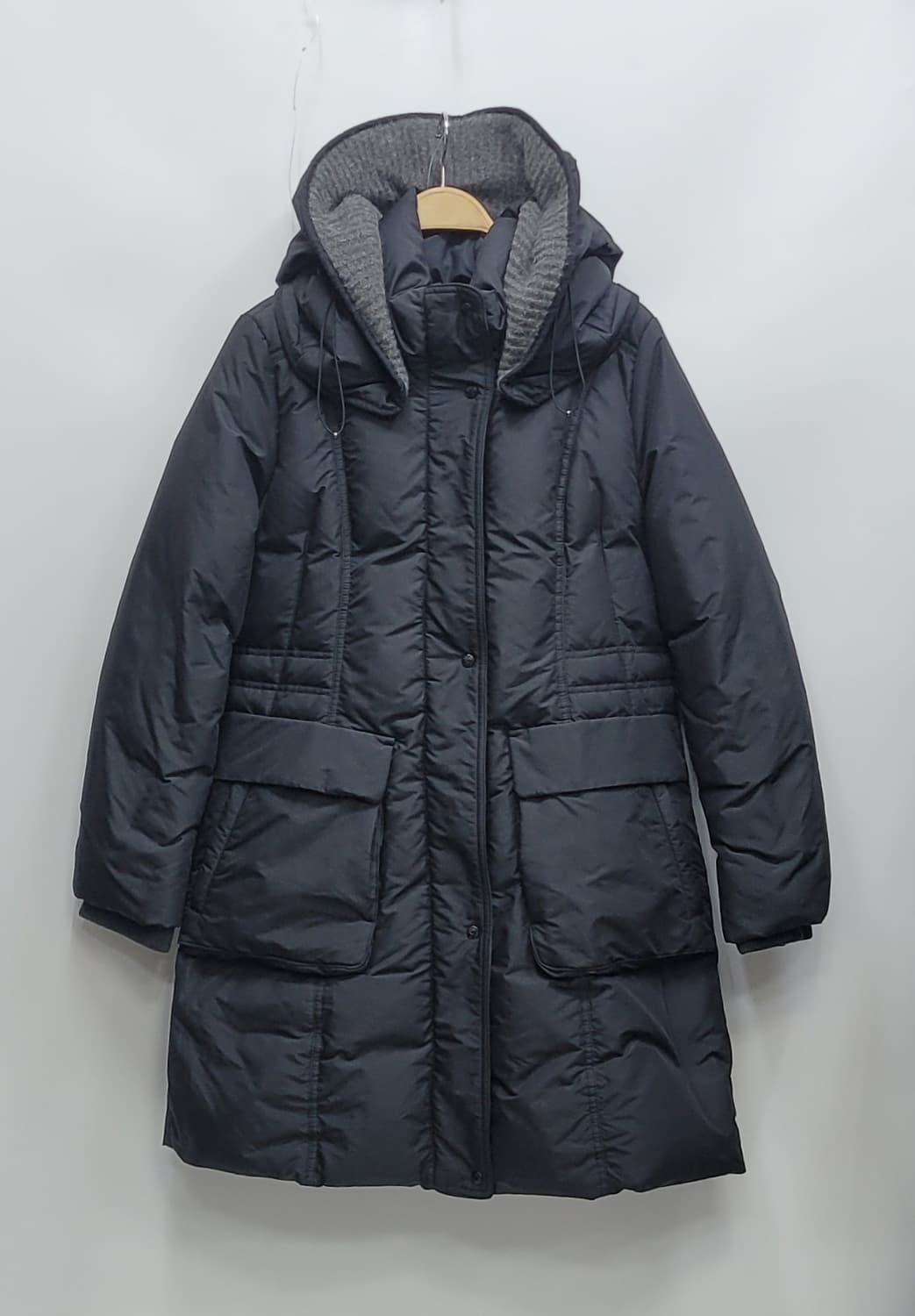 FANTOM 팬텀 빅후드 다운 롱 패딩 / 여 100 블랙 상품이미지1