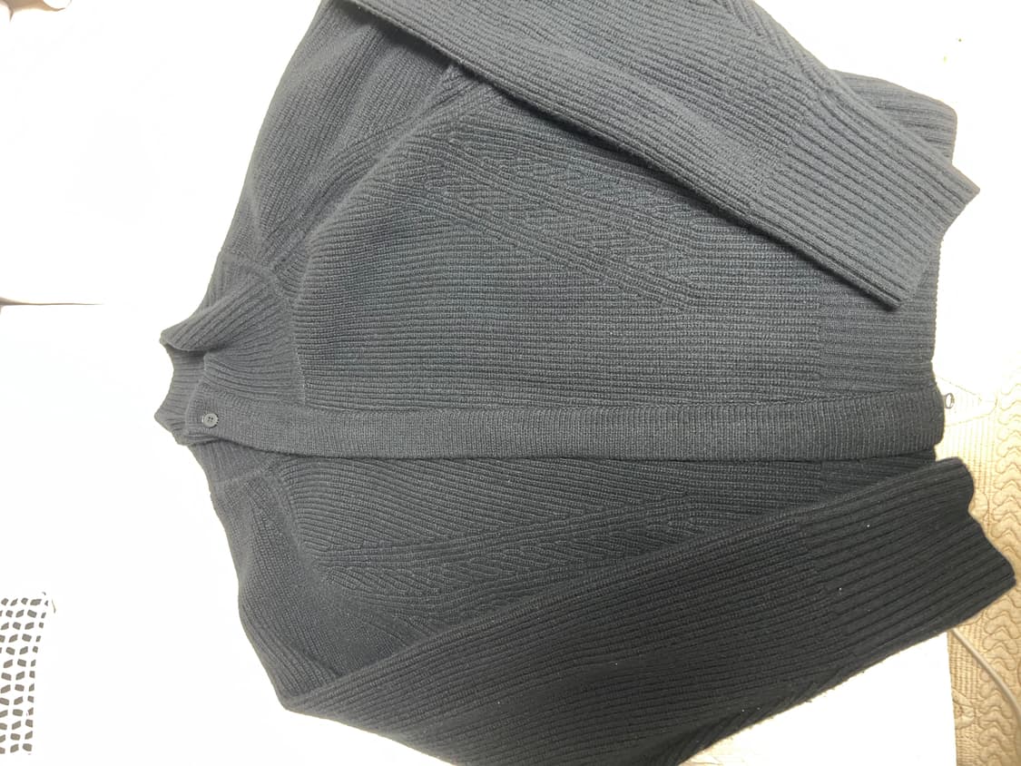 토니웩 울 다이애그널 지퍼 스웨터 블랙 XL 상품이미지9