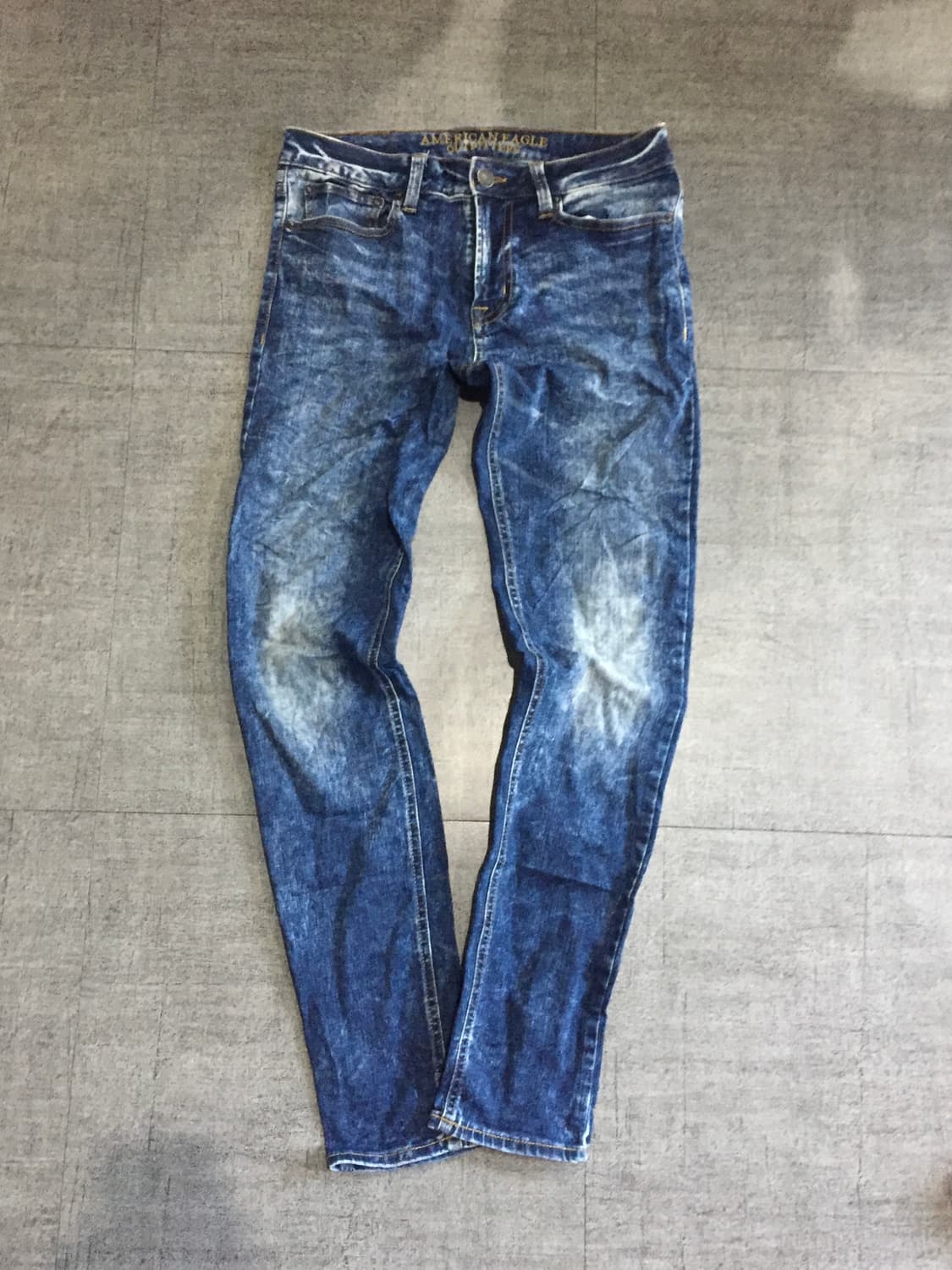 일본빈티지 아메리칸이글 오리엔탈보헤미안 워시드 레이싱데님팬츠 상품이미지1