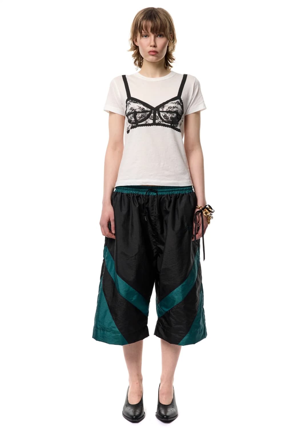 [XS,S,M]바퀘라 26ss 브라 티셔츠/화이트 상품이미지4