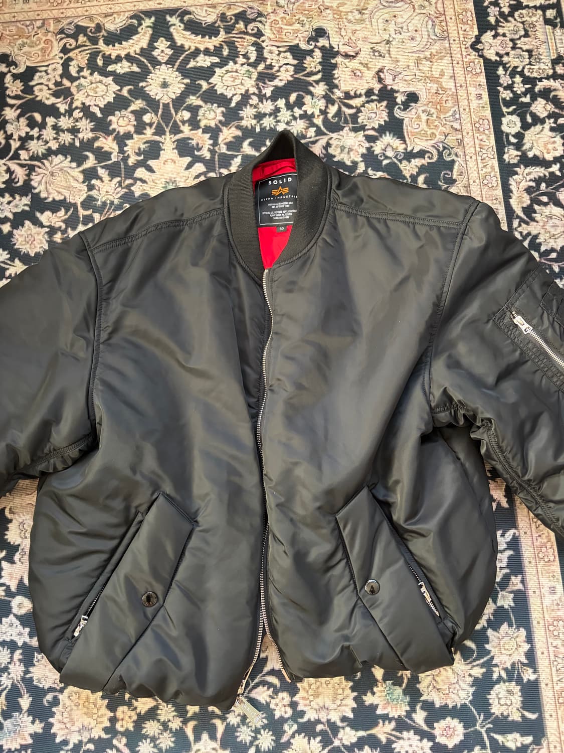 솔리드 옴므 x 알파인더스트리 항공점퍼 상품이미지1