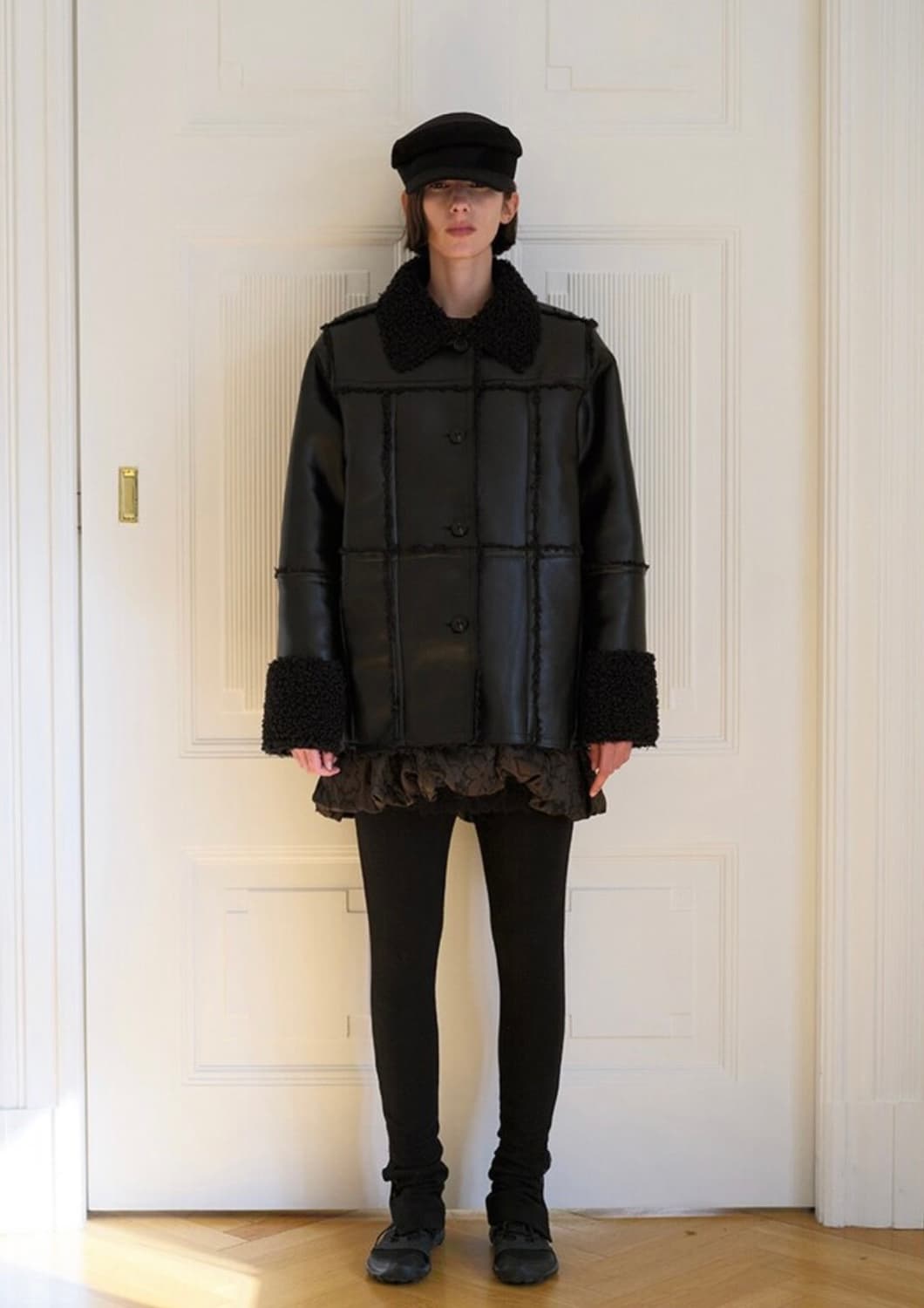 버뮬라 헤어리 리버시블 무스탕 블랙 상품이미지1